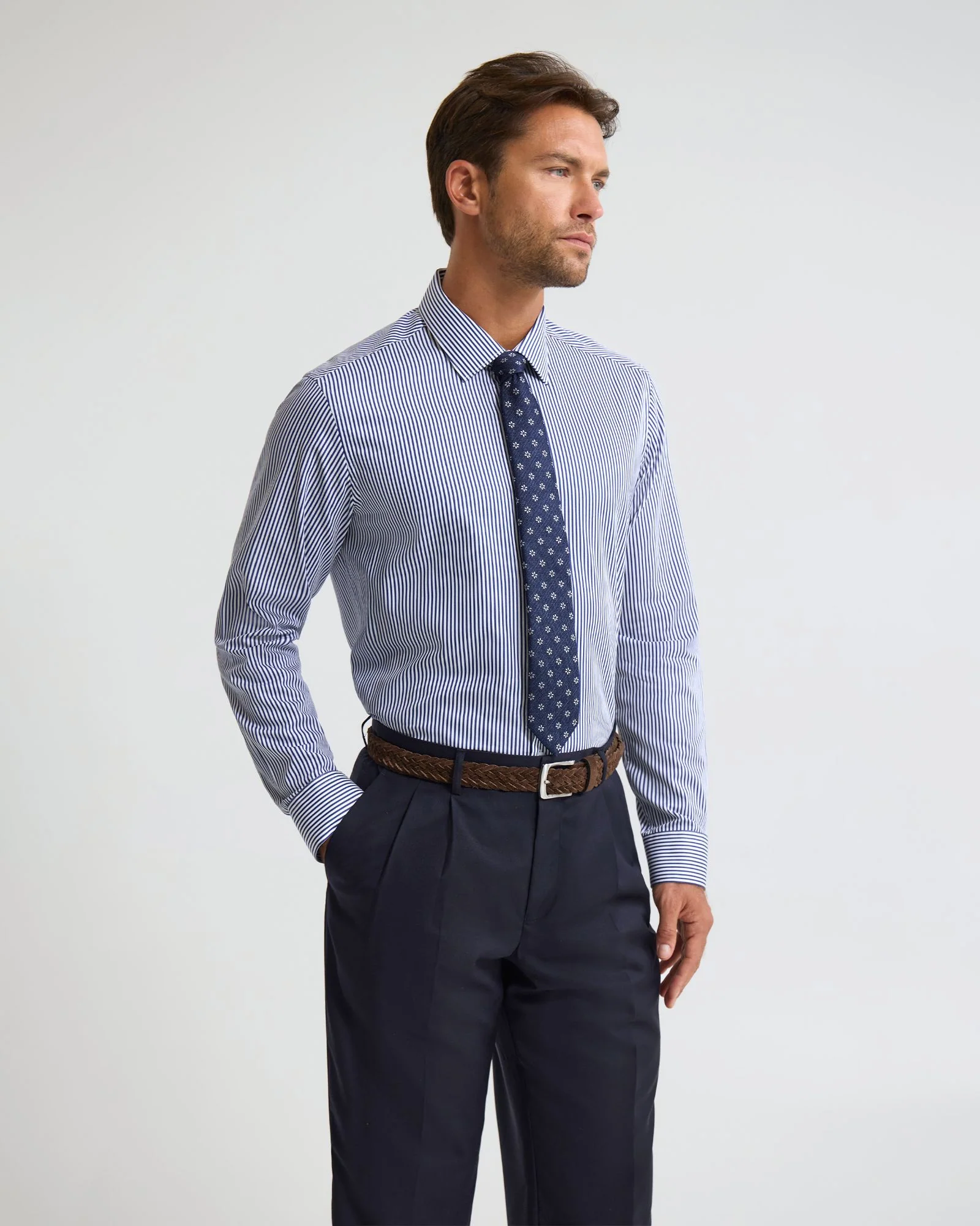 Beckton Stripe Slim Fit Luxury Shirt - Image 4
