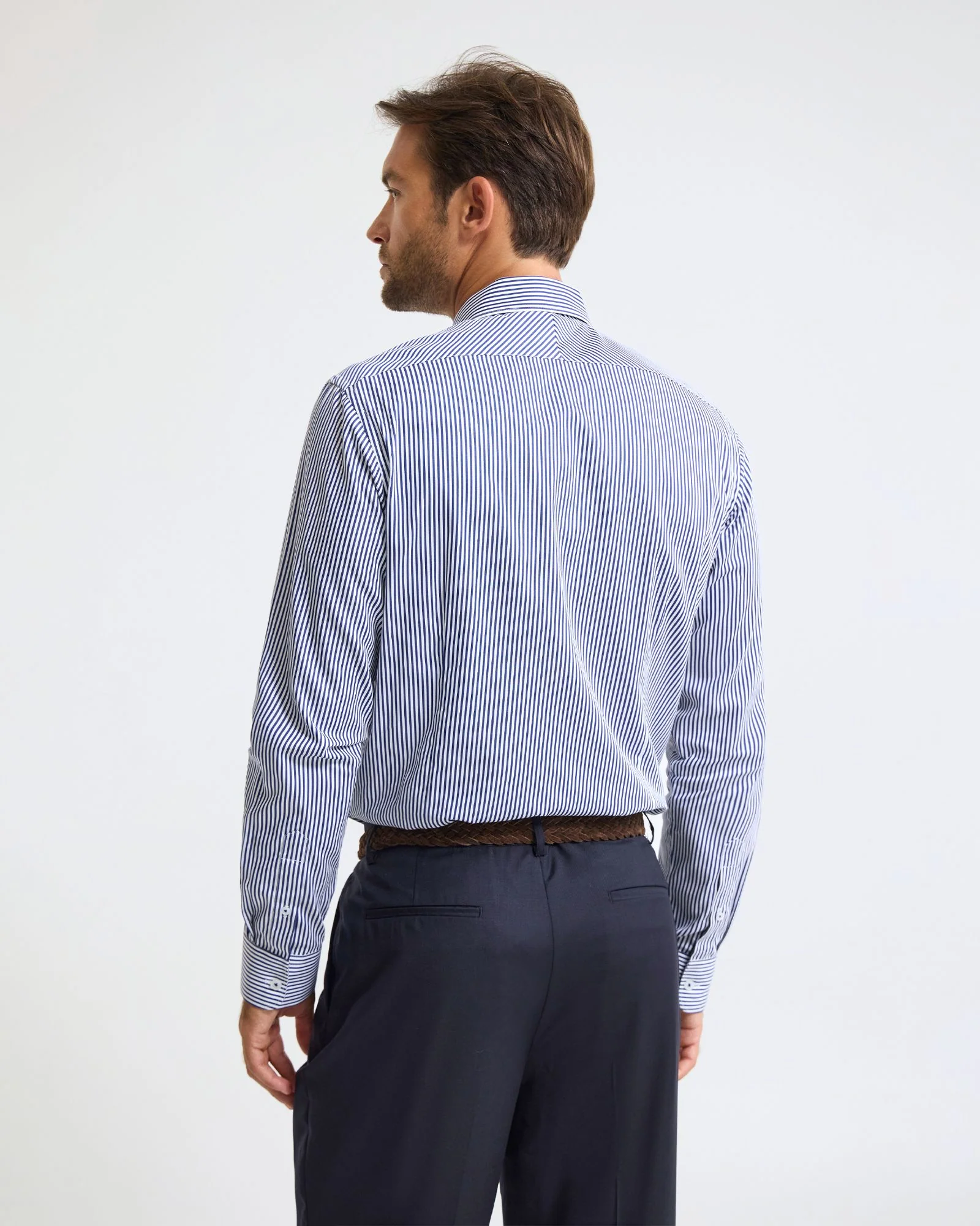 Beckton Stripe Slim Fit Luxury Shirt - Image 5