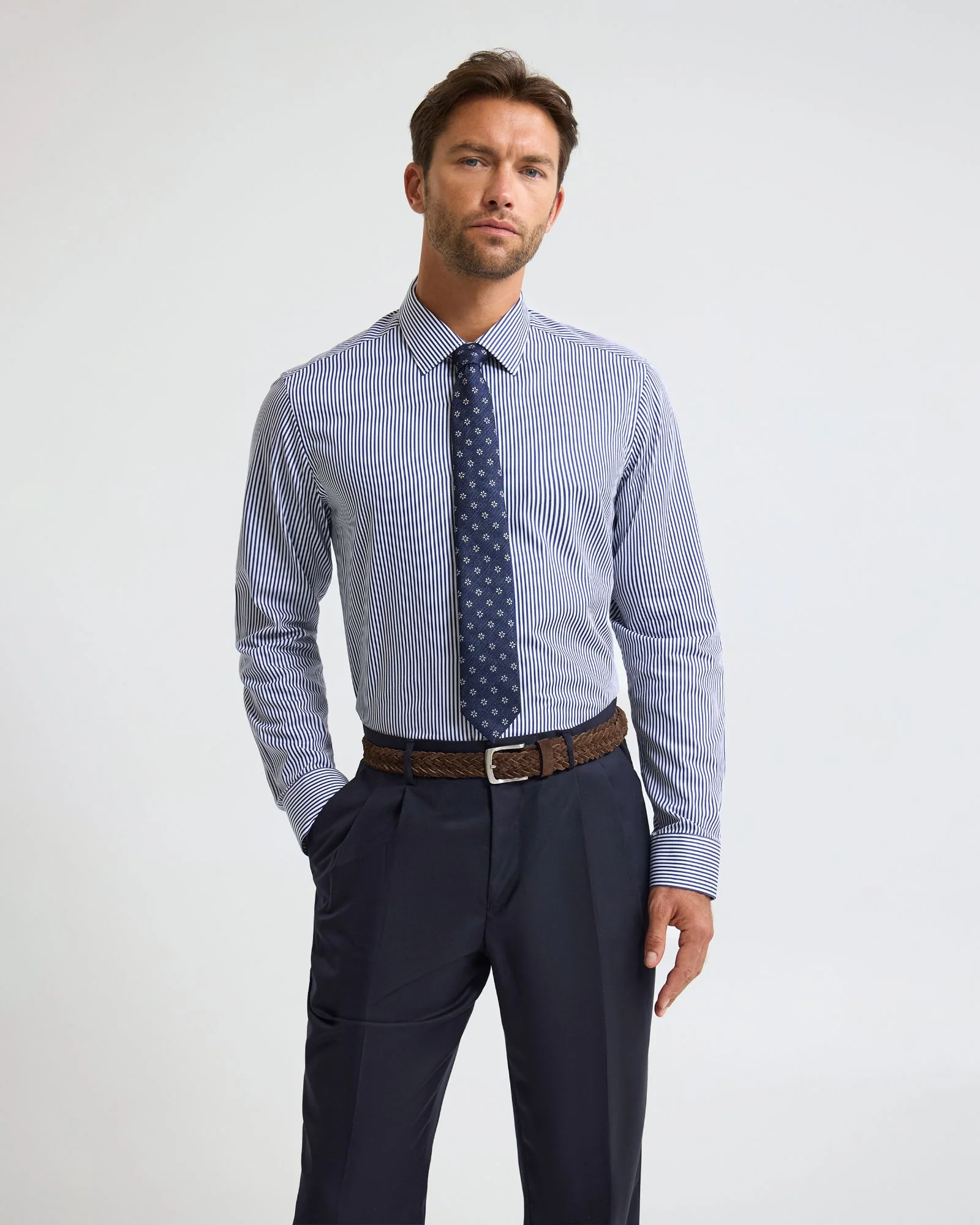 Beckton Stripe Slim Fit Luxury Shirt - Image 7