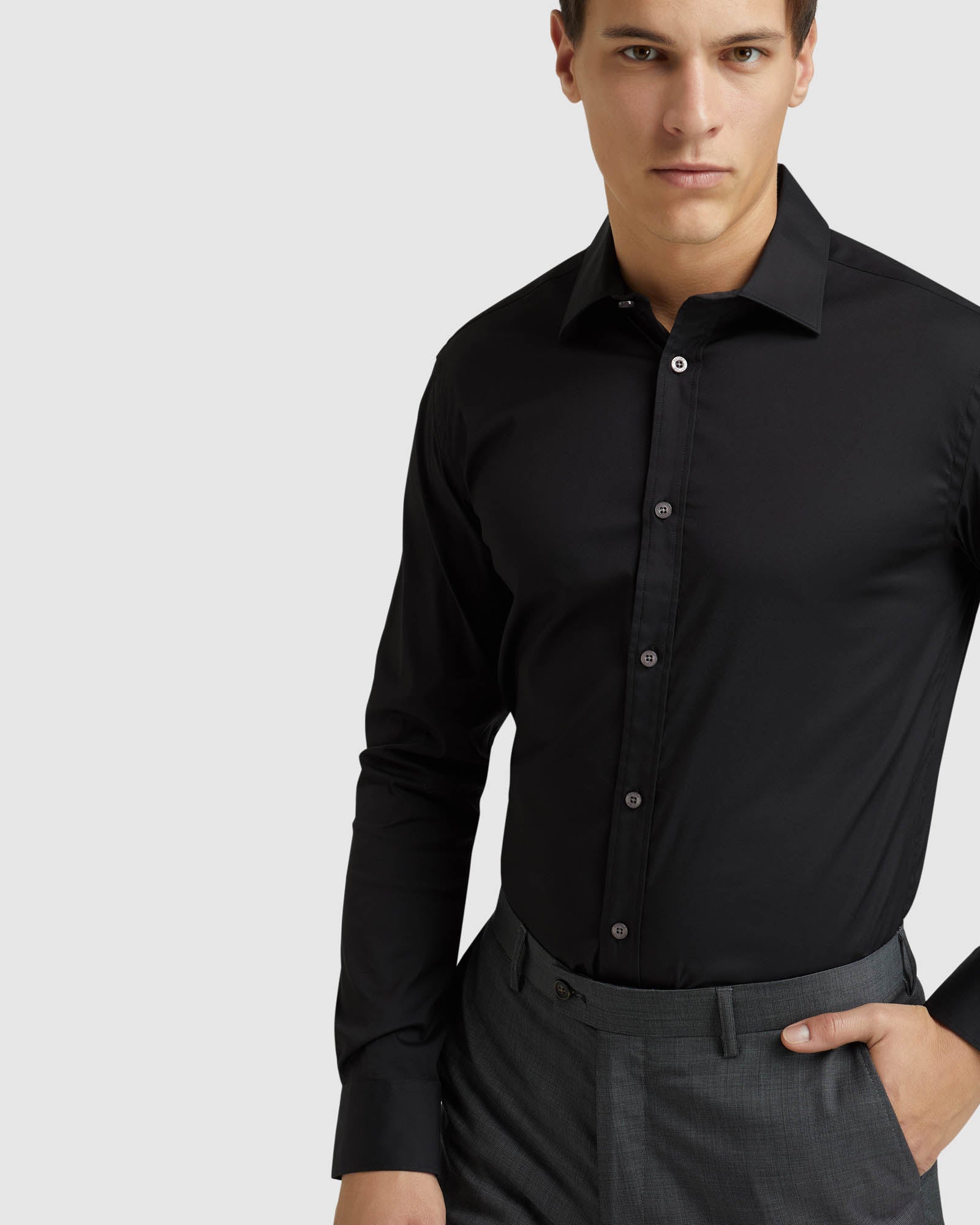 Black Stretch Travel Shirt - Image 4