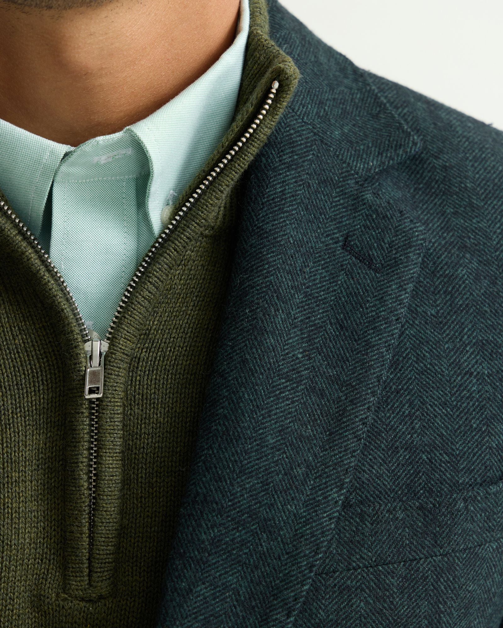 Blake Herringbone Wool Blazer - Image 11