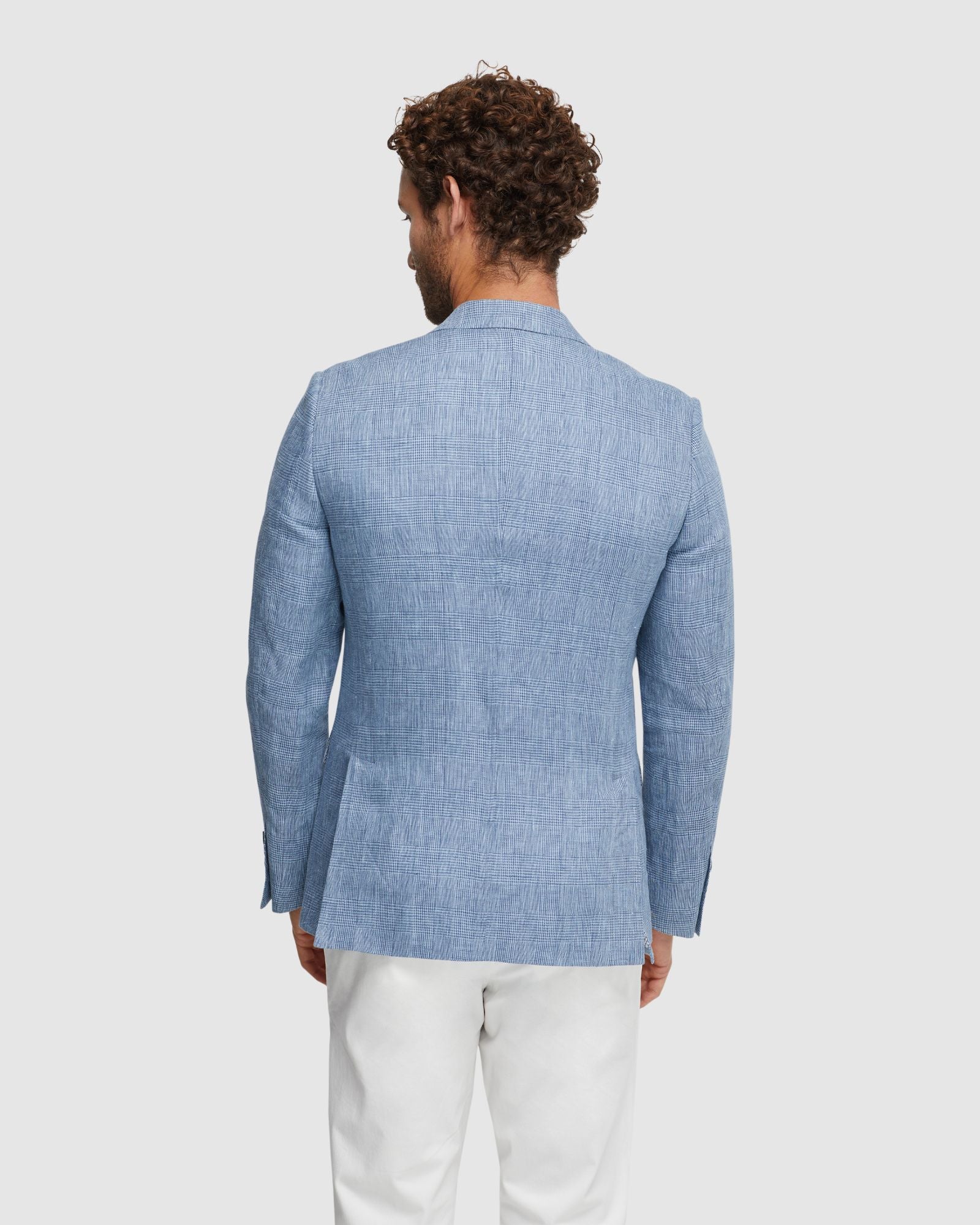 Blake Linen Check Blazer - Image 3