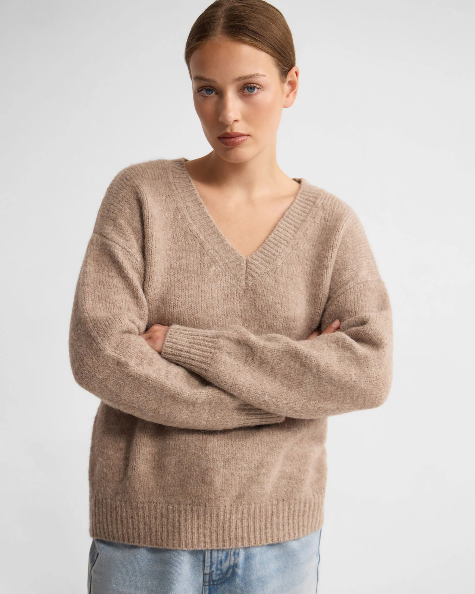Bridgette Alpaca Blend V-Neck - Image 11