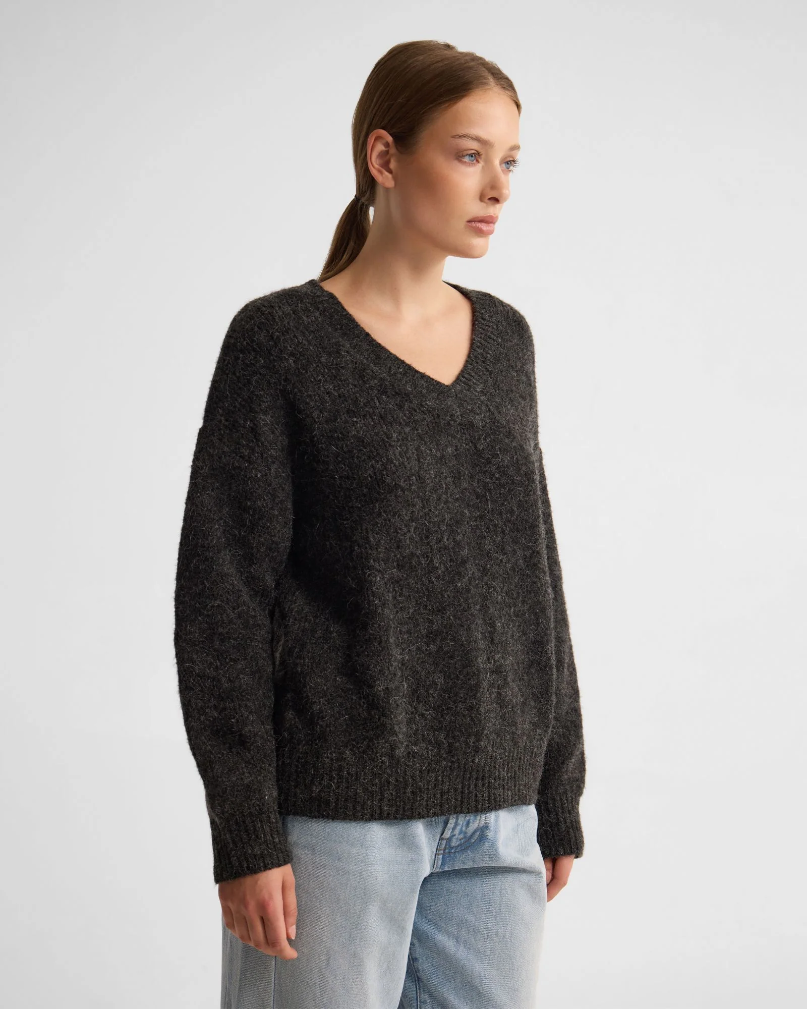 Bridgette Alpaca Blend V-Neck - Image 15