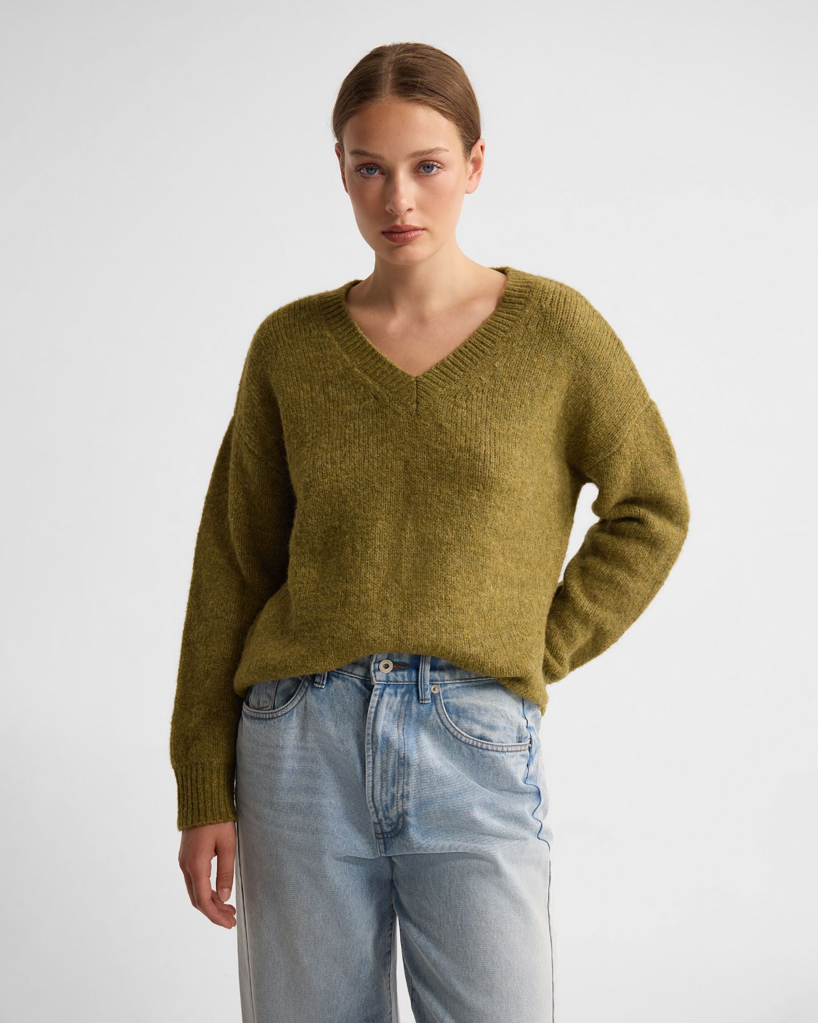 Bridgette Alpaca Blend V-Neck - Image 5