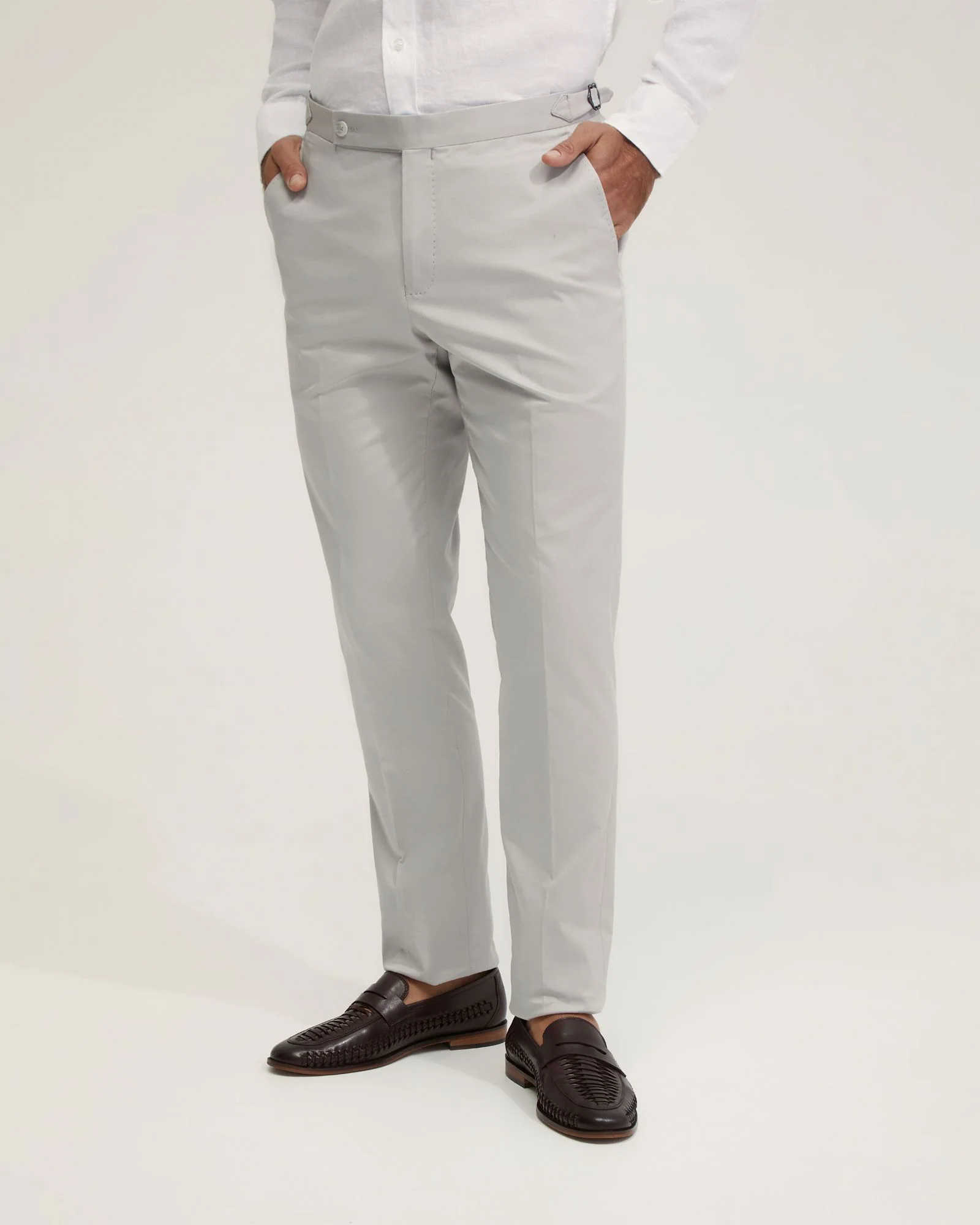 Byron Cotton Stretch Cuffed Trousers