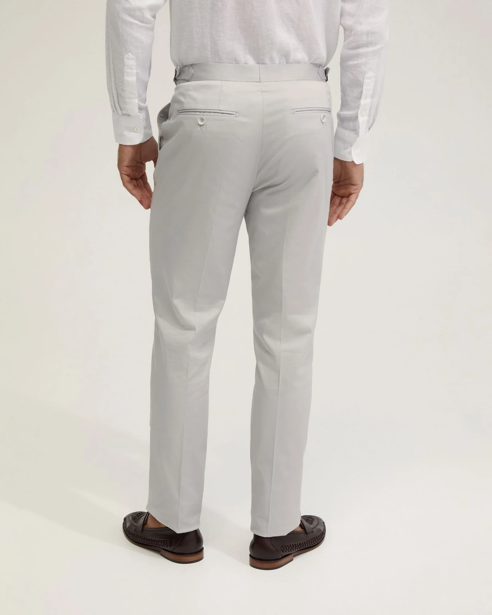 Byron Cotton Stretch Cuffed Trousers - Image 3