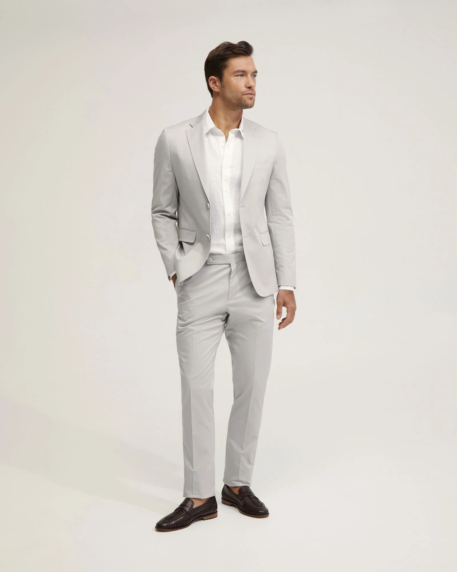 Byron Cotton Stretch Cuffed Trousers - Image 5