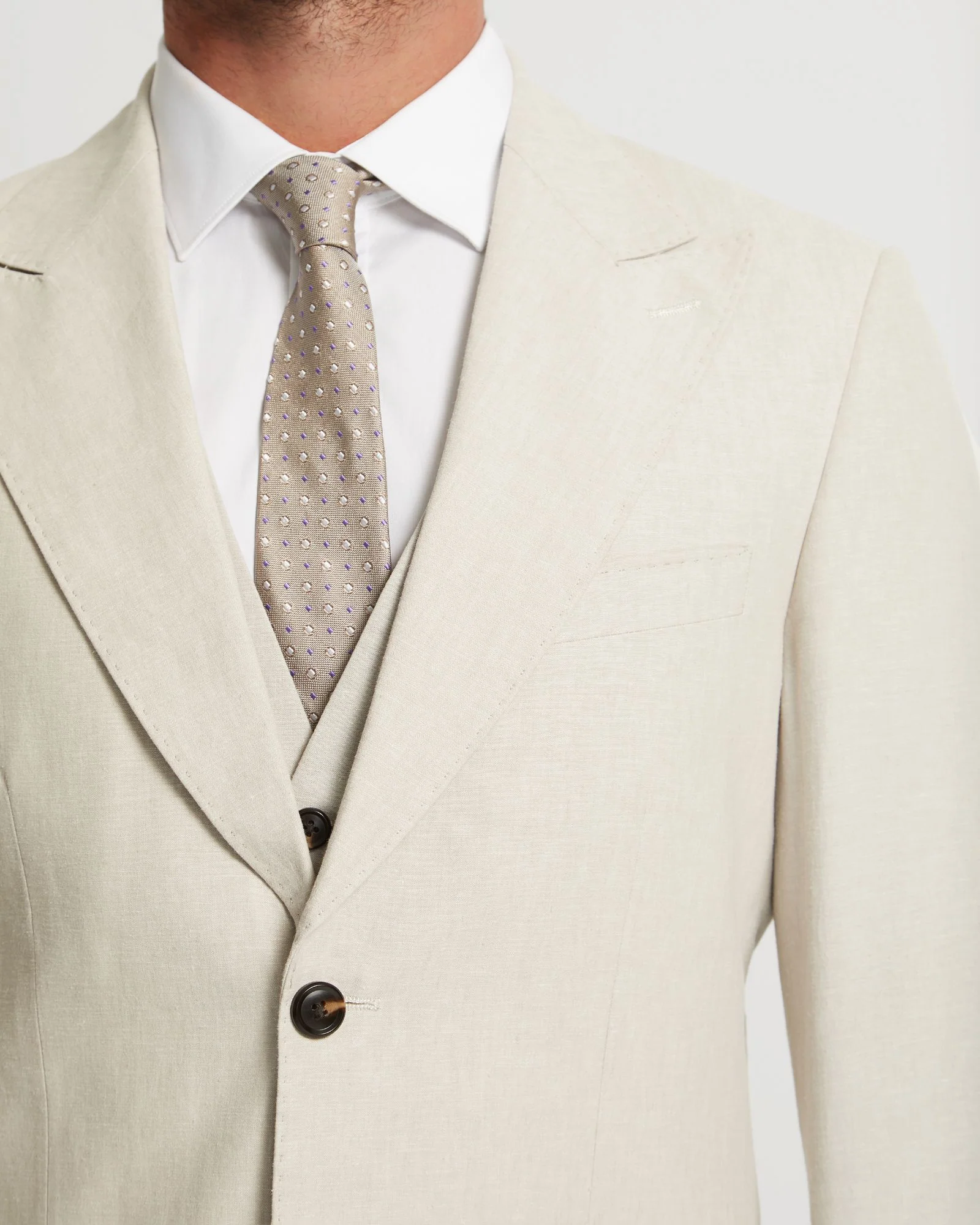 Byron Linen Blend Peak Lapel Jacket - Image 12