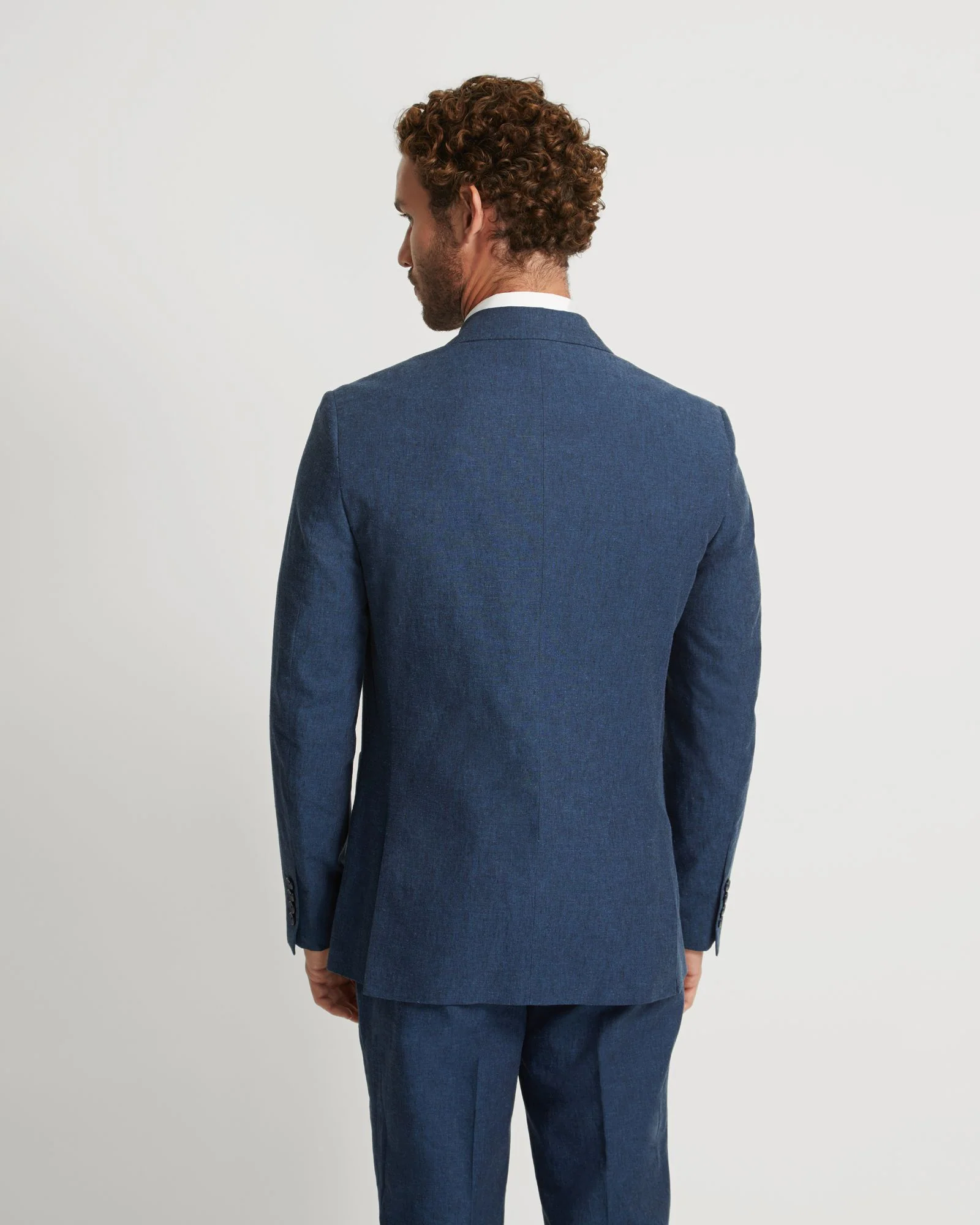 Byron Linen Blend Peak Lapel Jacket - Image 3