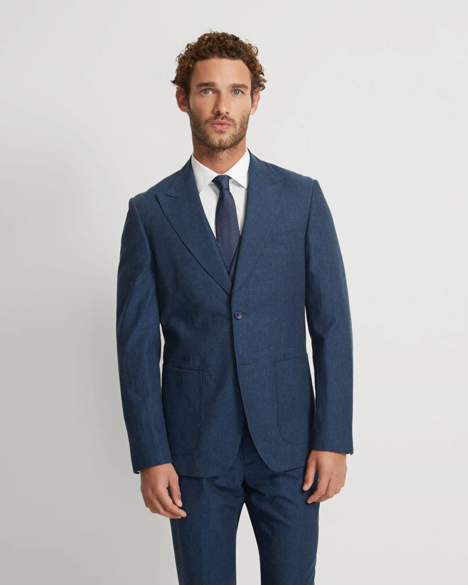 Byron Linen Blend Peak Lapel Jacket - Image 5