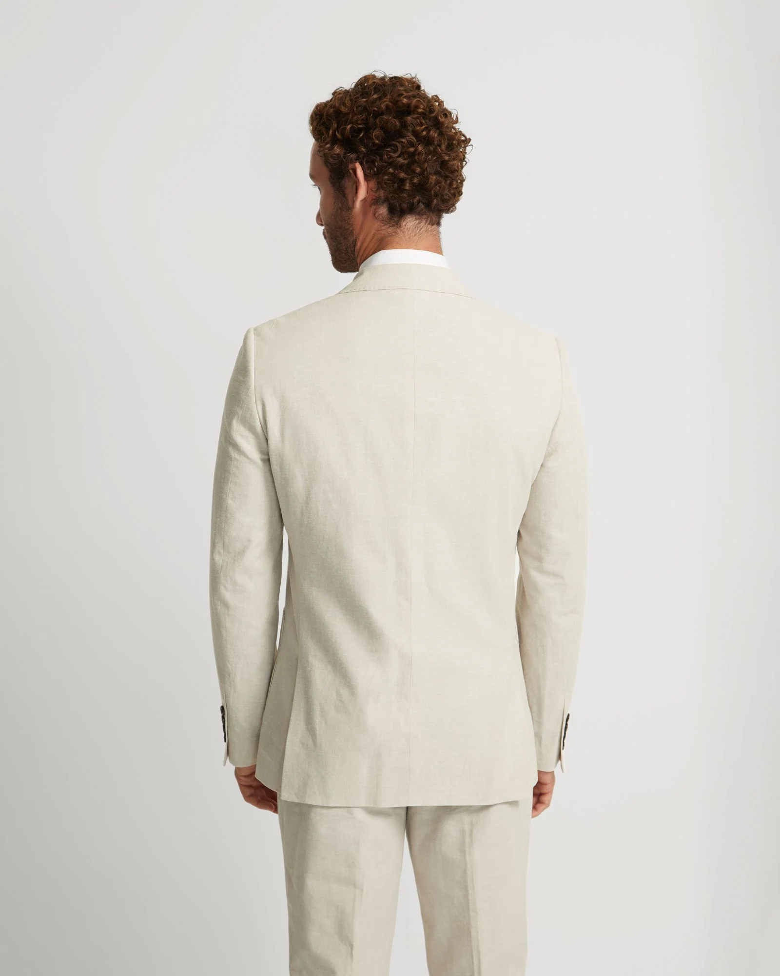 Byron Linen Blend Peak Lapel Jacket - Image 9