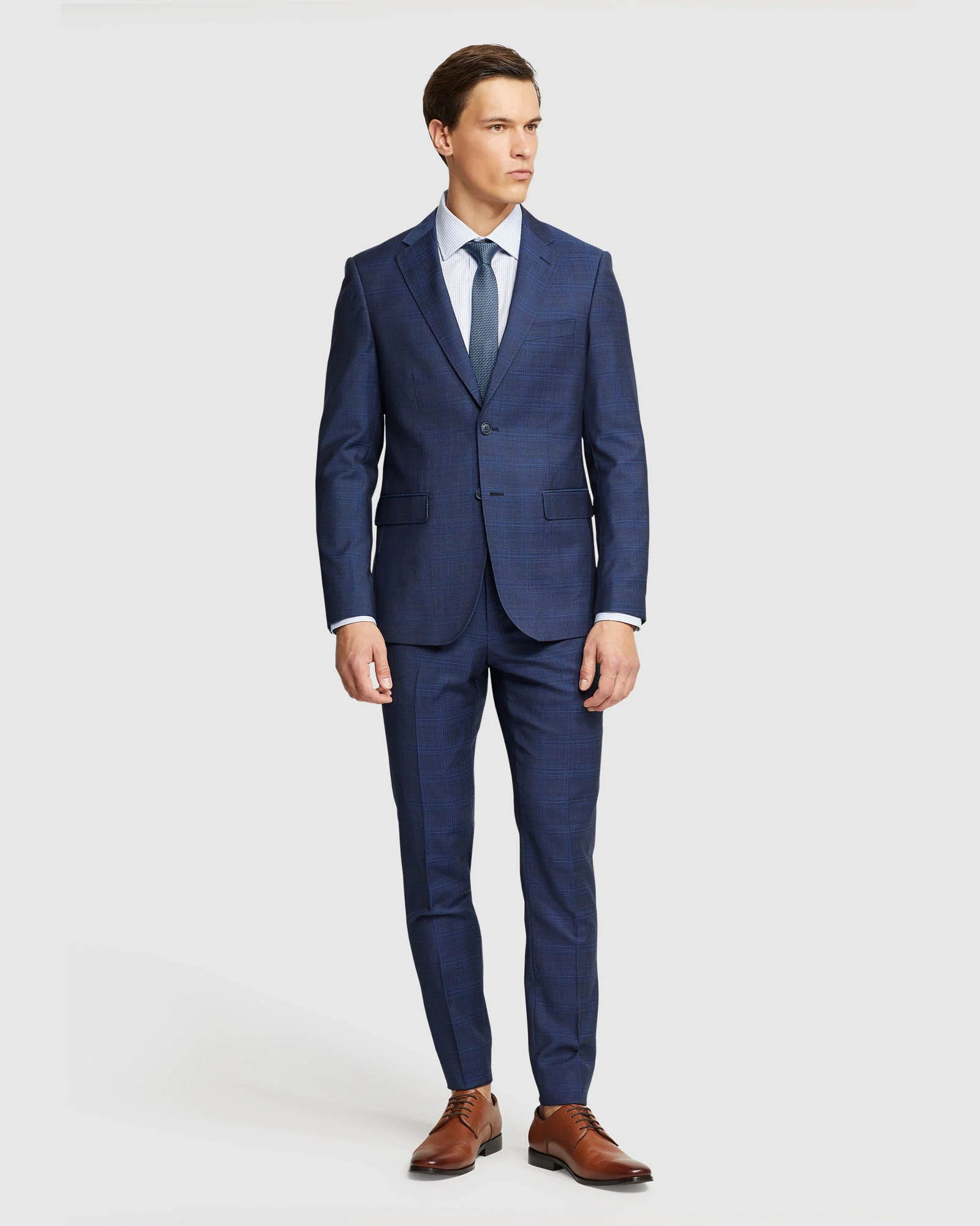 Byron Wool Checked Suit Trousers - Image 5