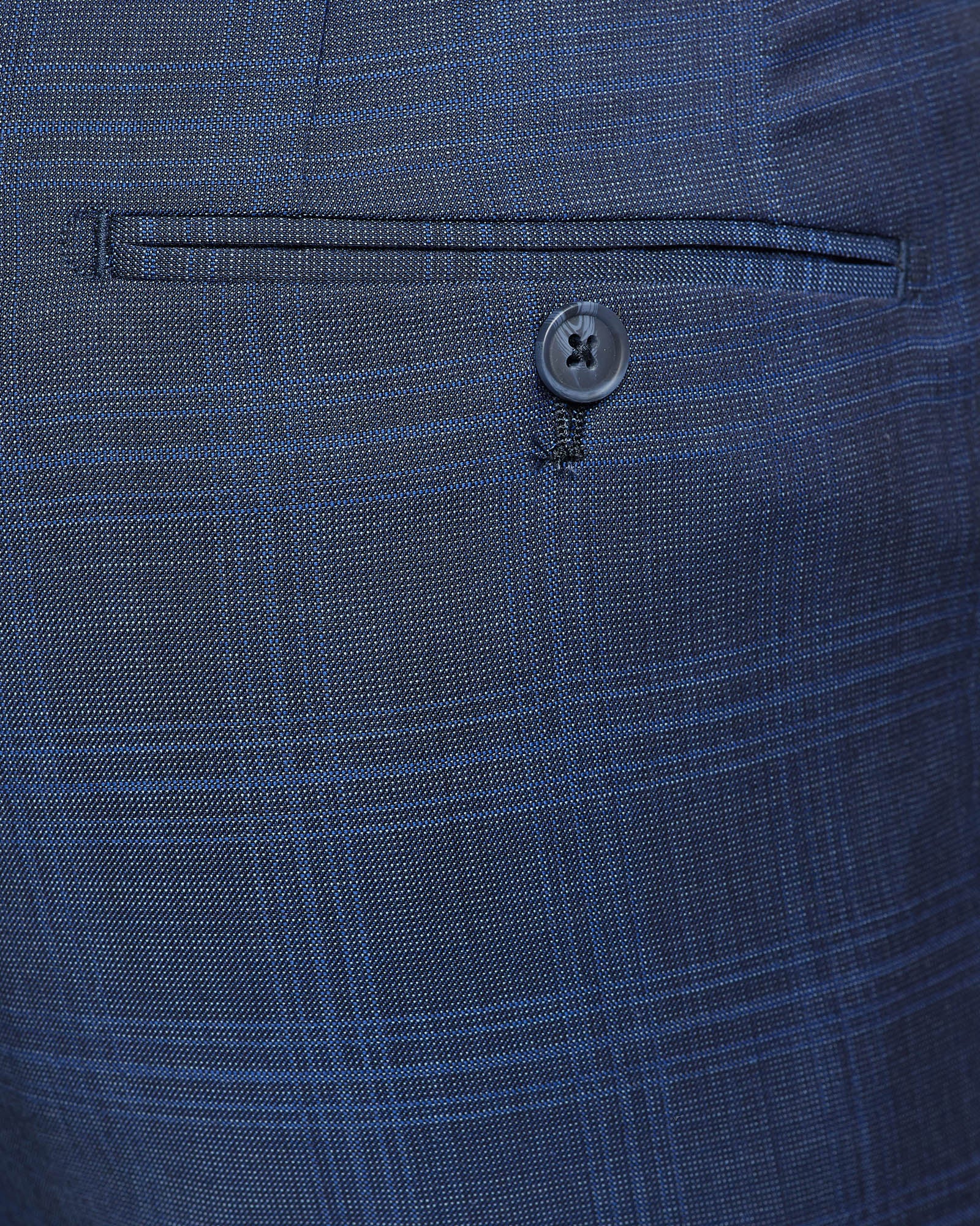 Byron Wool Checked Suit Trousers - Image 6