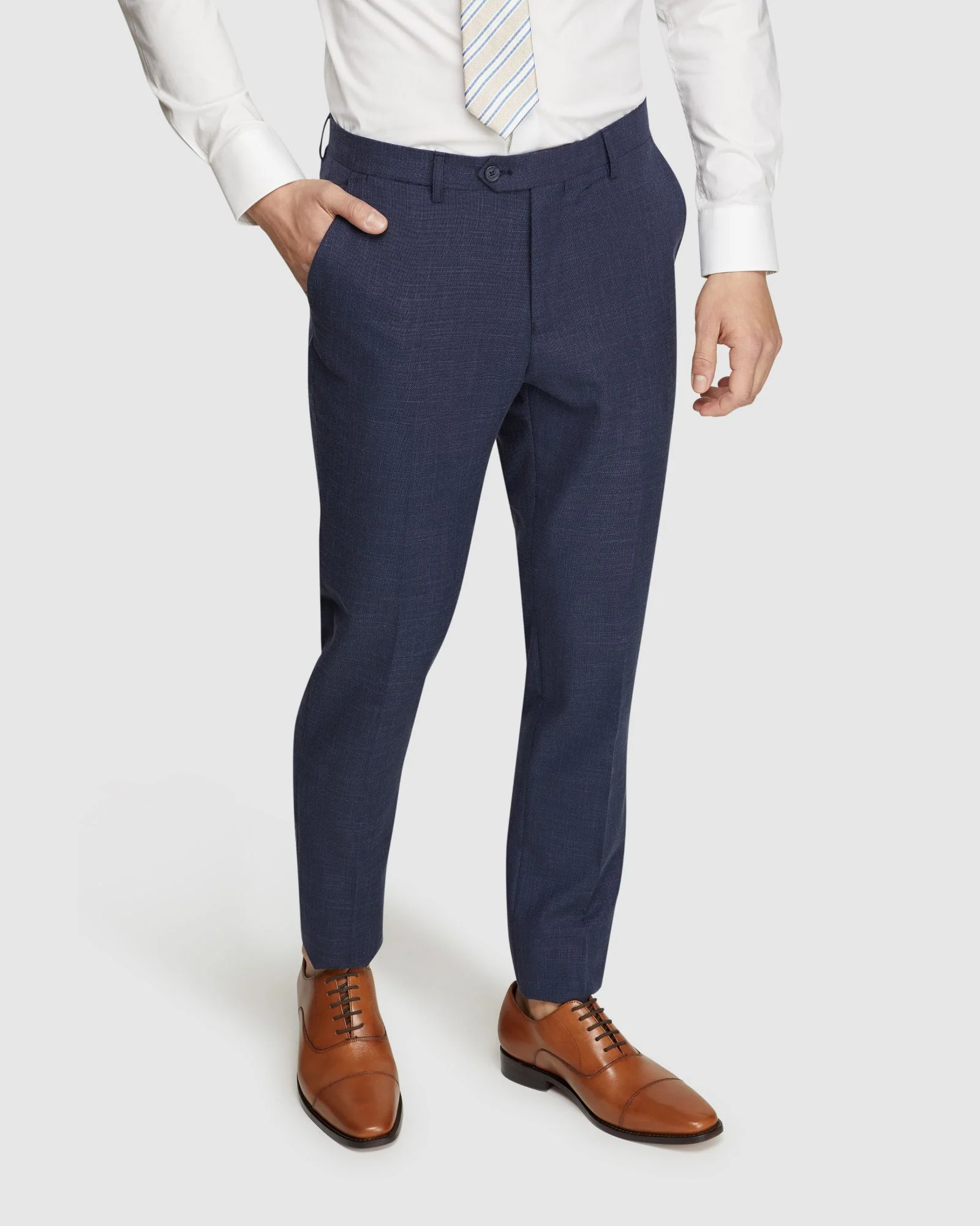 Byron Wool Rich Suit Trousers - Image 4