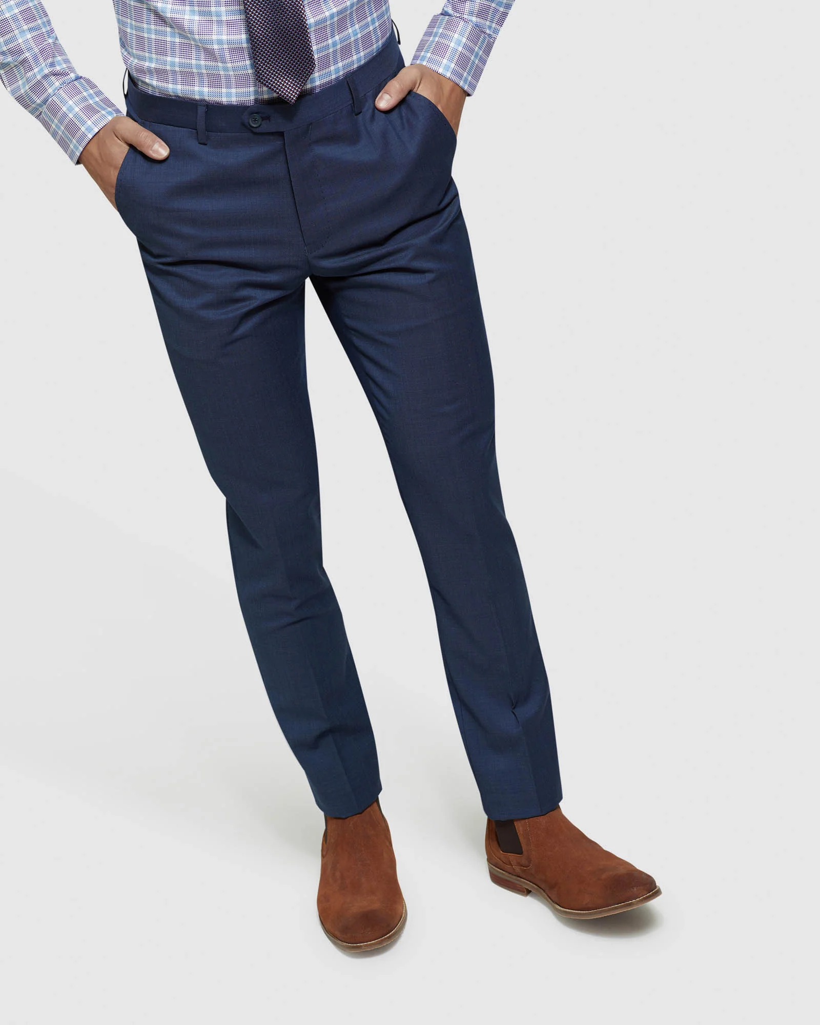 Byron Wool Stretch Suit Trousers - Image 4