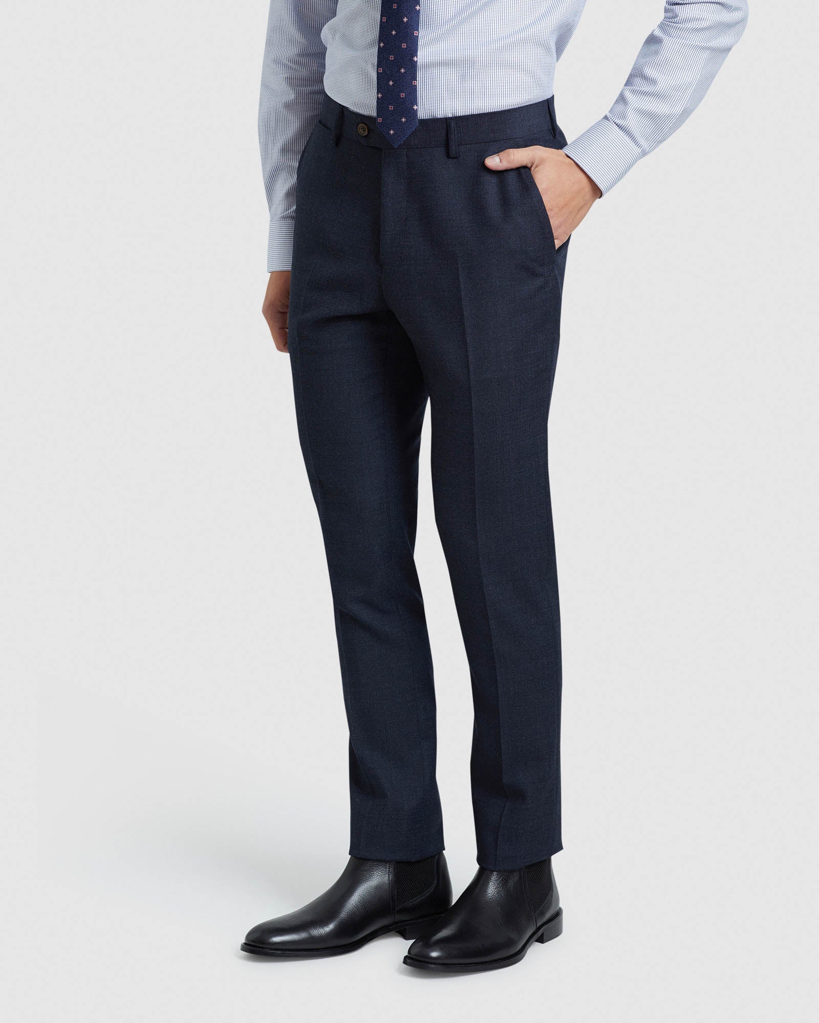Byron Wool Stretch Suit Trousers - Image 2