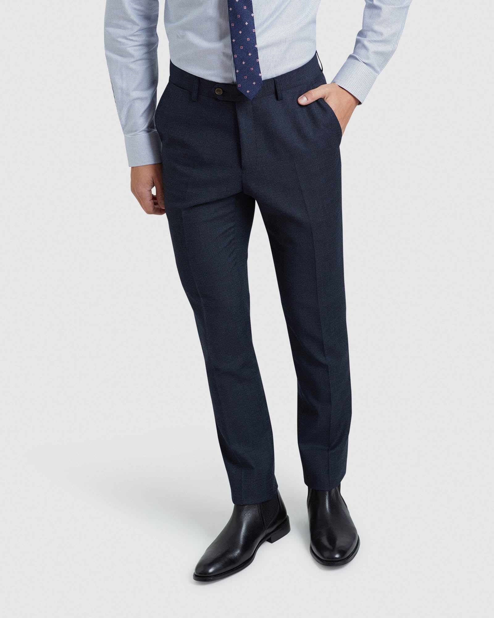 Byron Wool Stretch Suit Trousers - Image 4