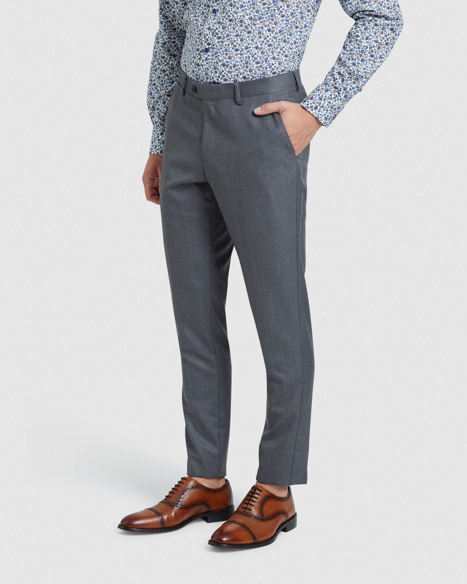 Byron Wool Stretch Suit Trousers - Image 2