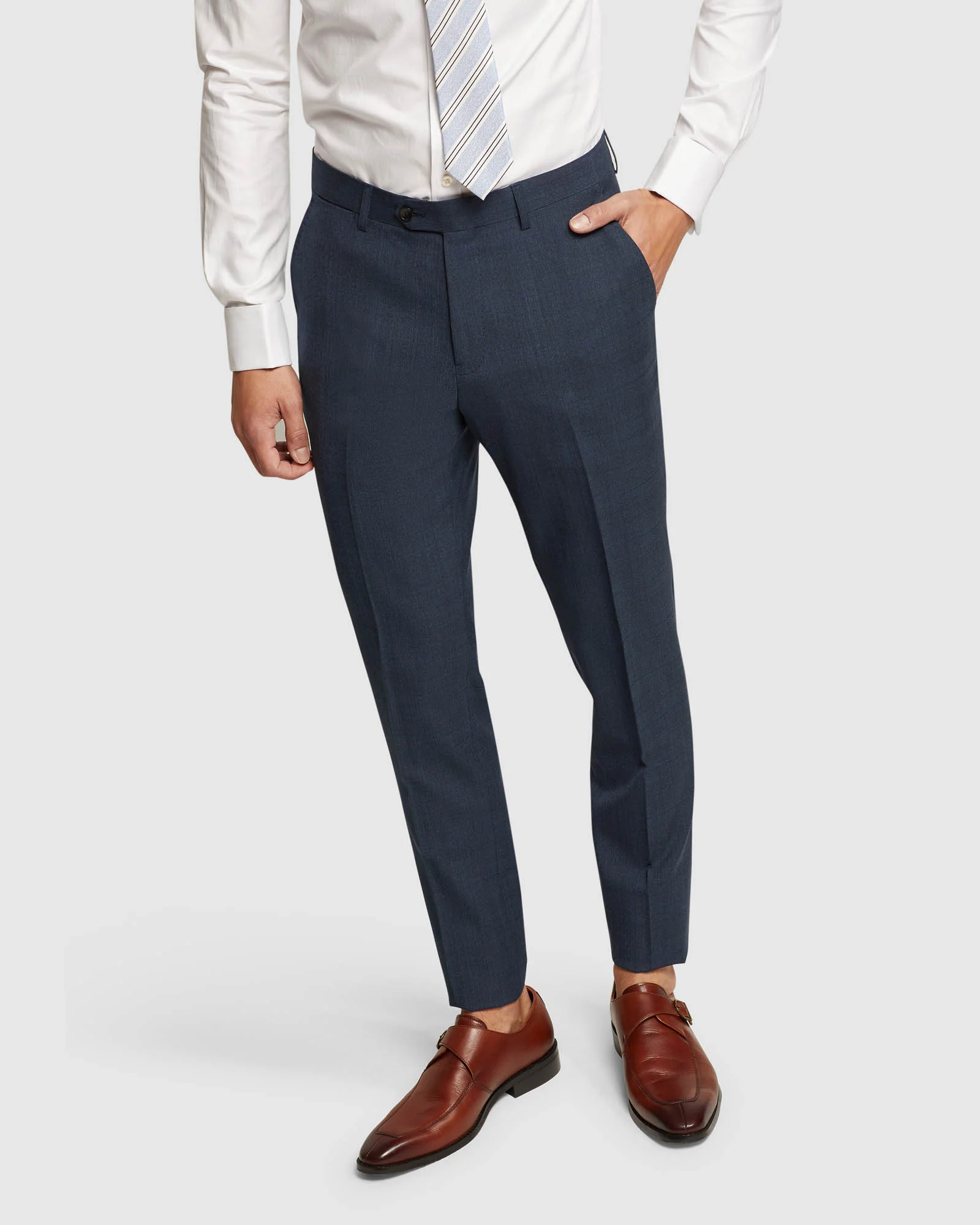Byron Wool Stretch Suit Trousers - Image 2