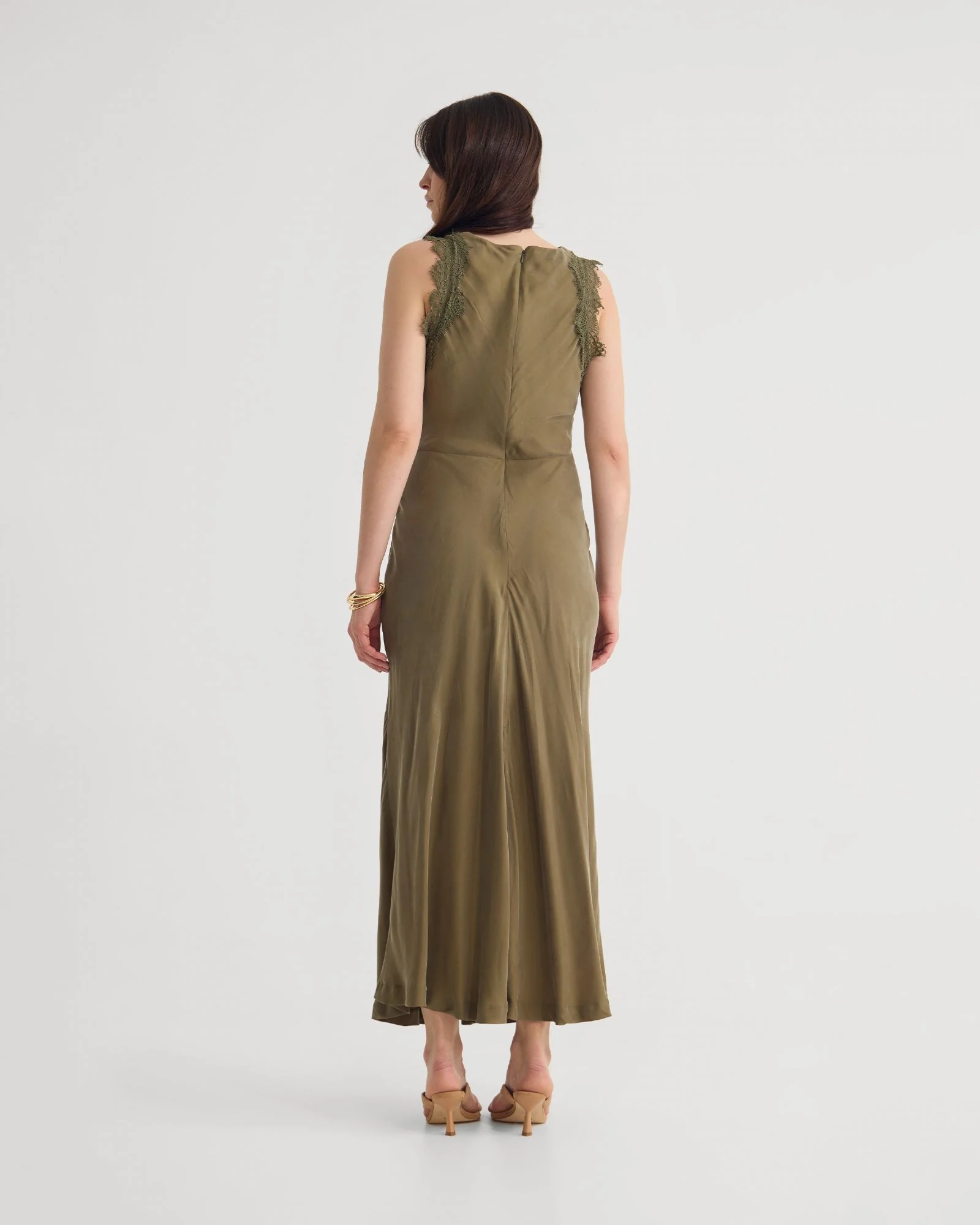 Camilla Cupro Lace Trim Dress - Image 10