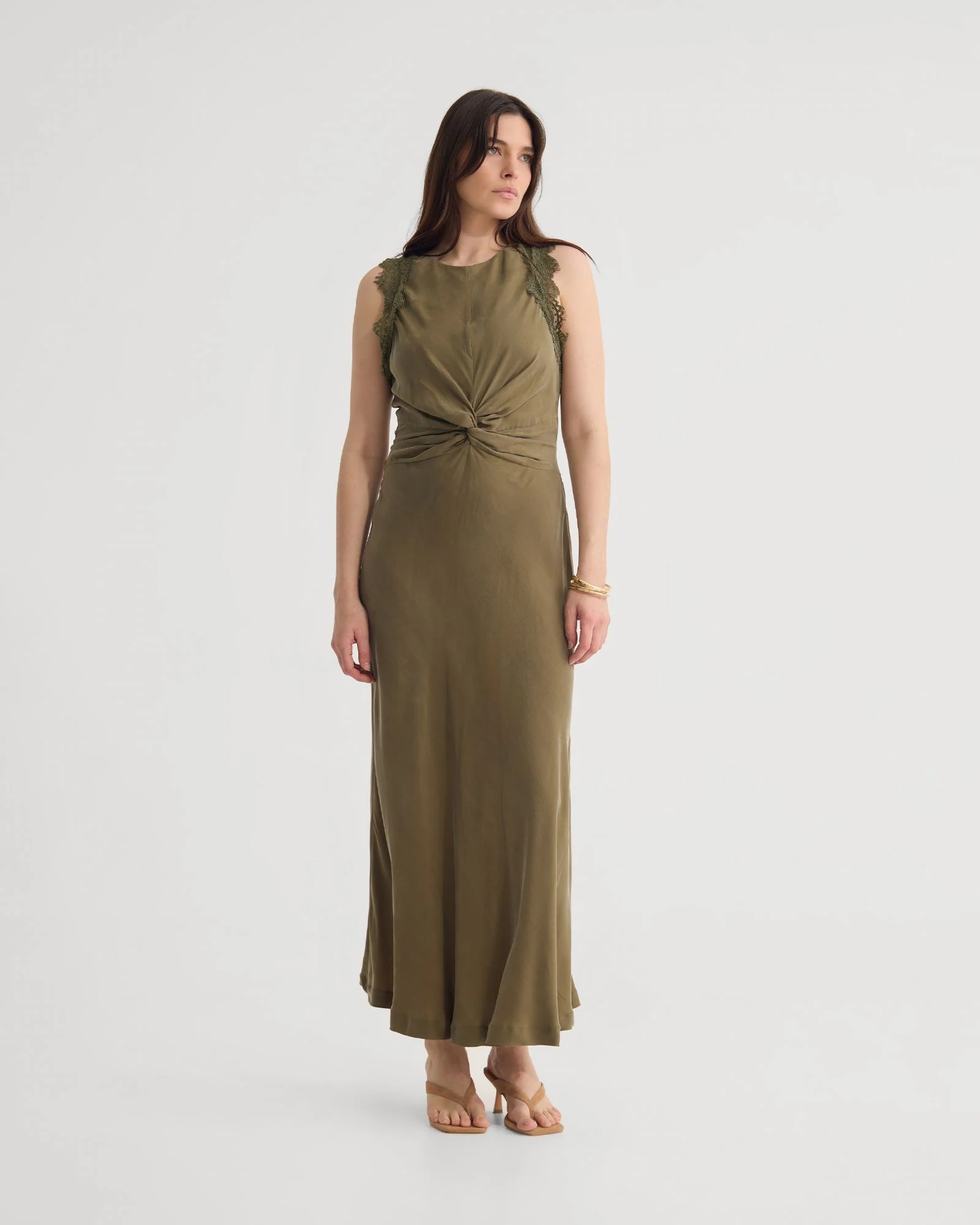 Camilla Cupro Lace Trim Dress - Image 12