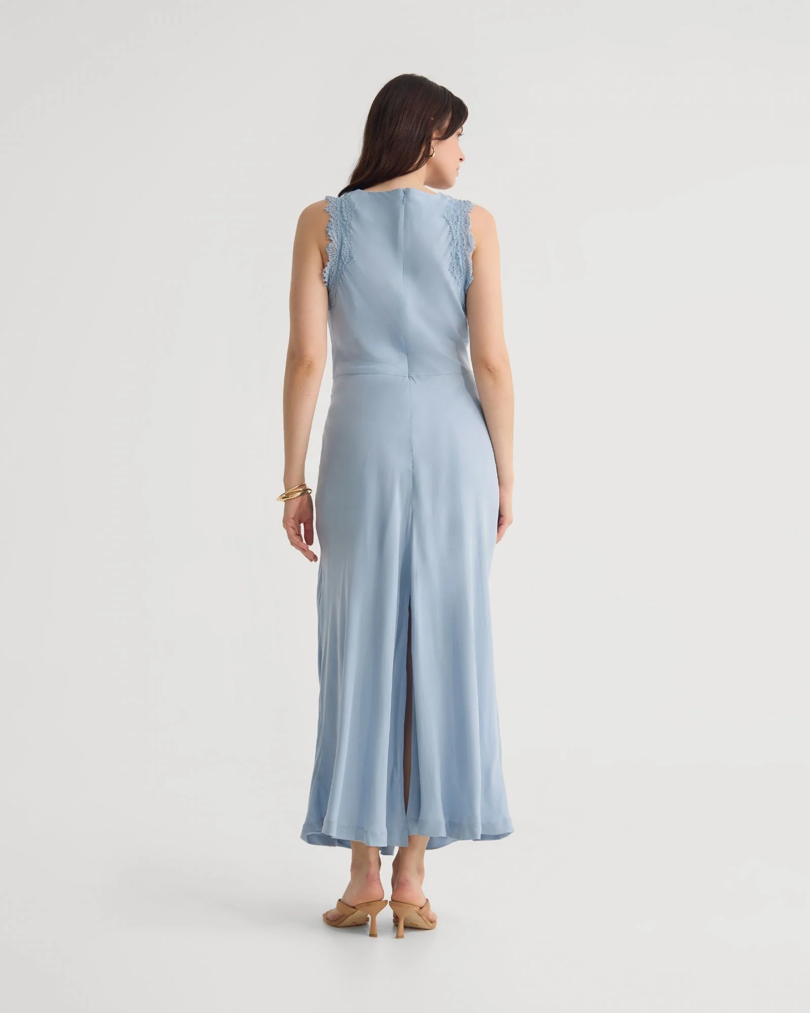 Camilla Cupro Lace Trim Dress - Image 3