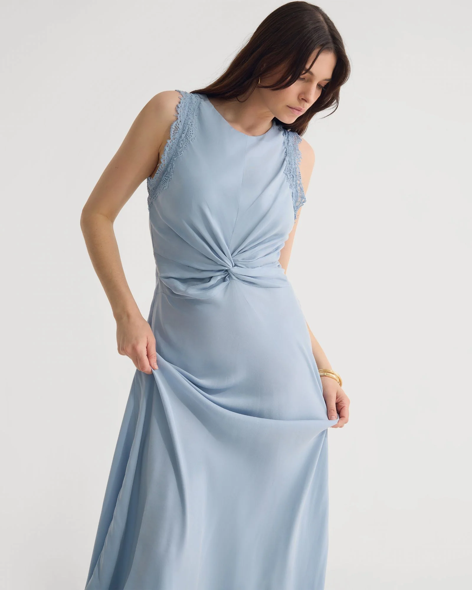 Camilla Cupro Lace Trim Dress - Image 4