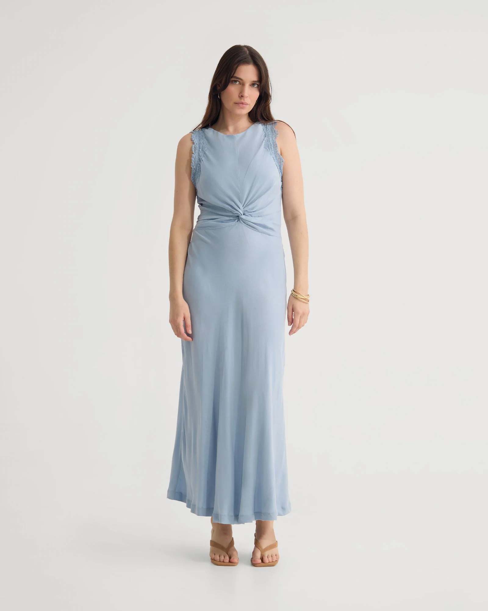 Camilla Cupro Lace Trim Dress - Image 7