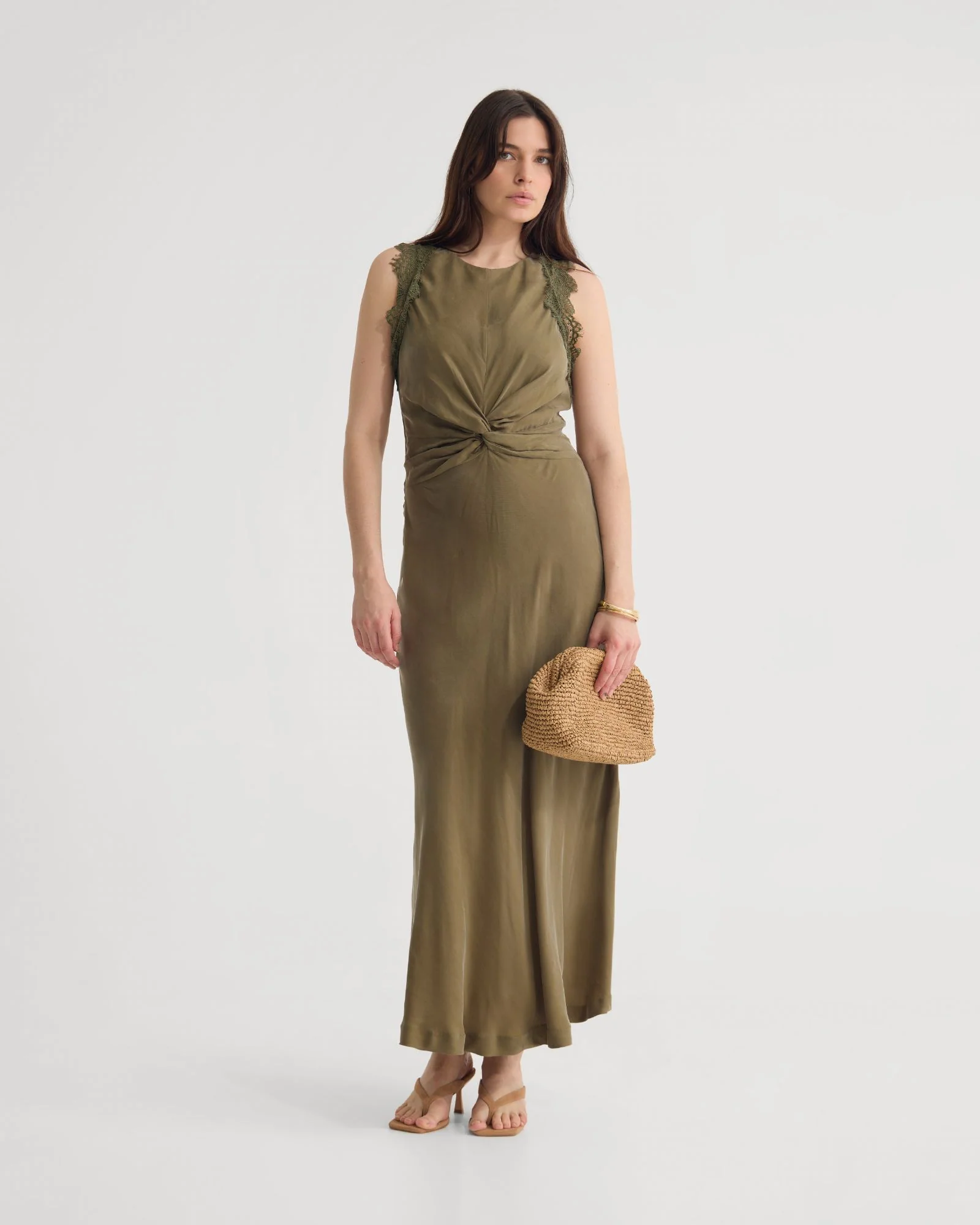 Camilla Cupro Lace Trim Dress - Image 8
