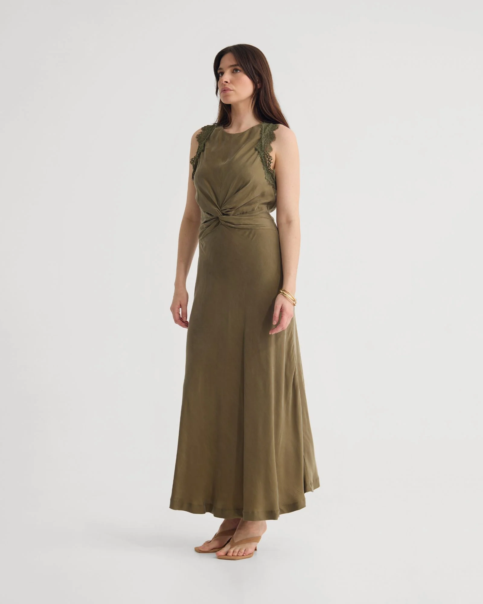 Camilla Cupro Lace Trim Dress - Image 9