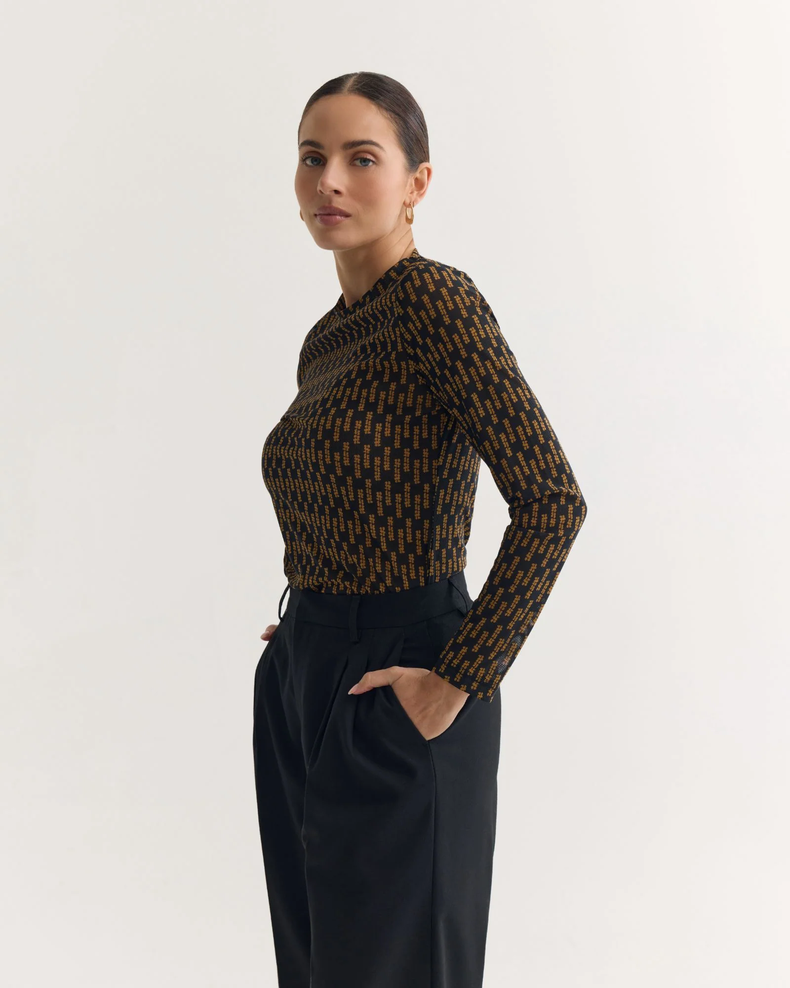 Camilla Printed Mesh Top - Image 2