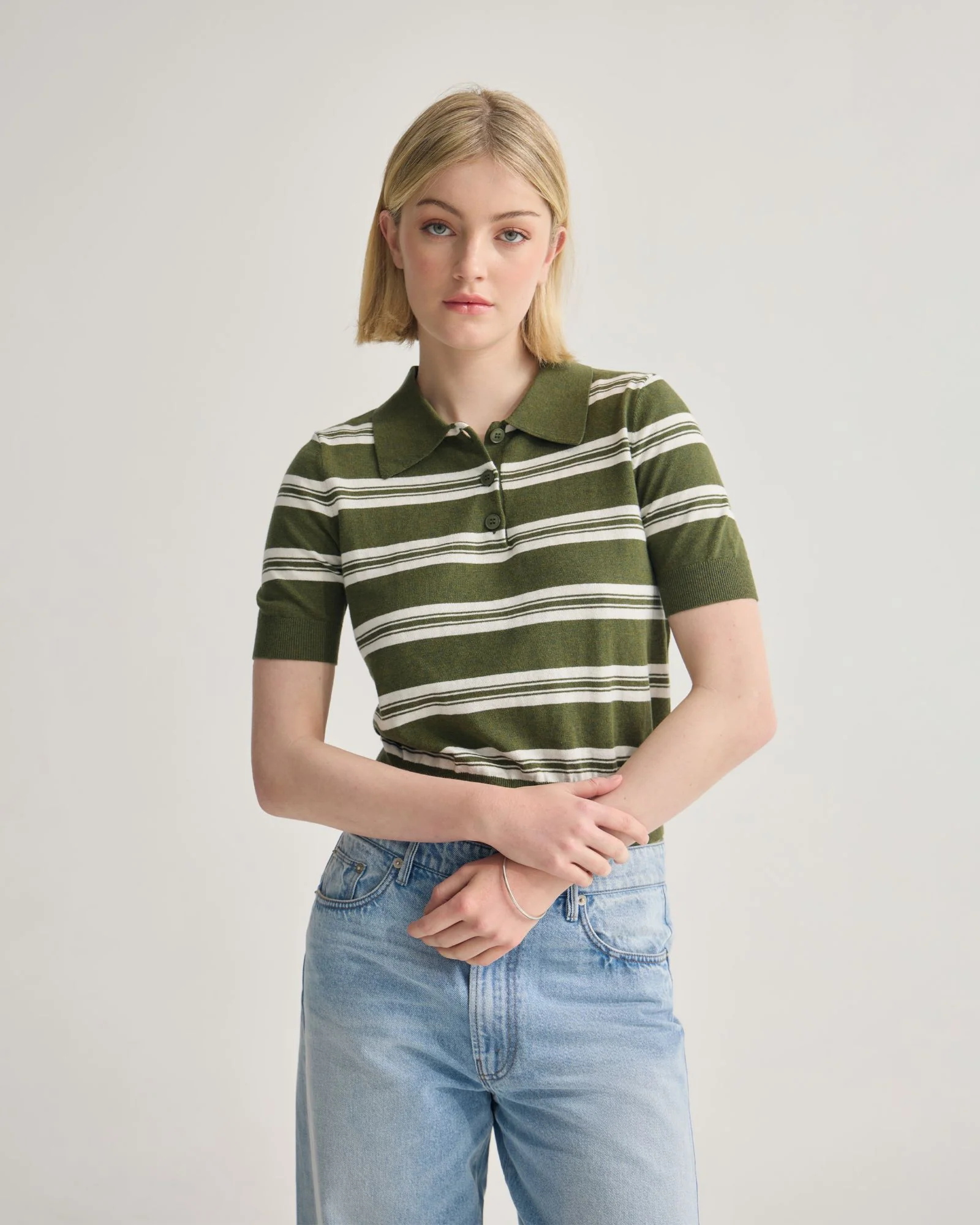 Camille Knitted Polo Striped - Image 11