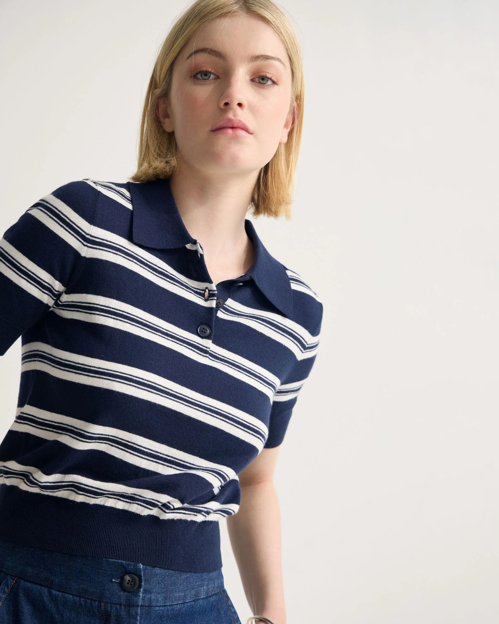 Camille Knitted Polo Striped - Image 4