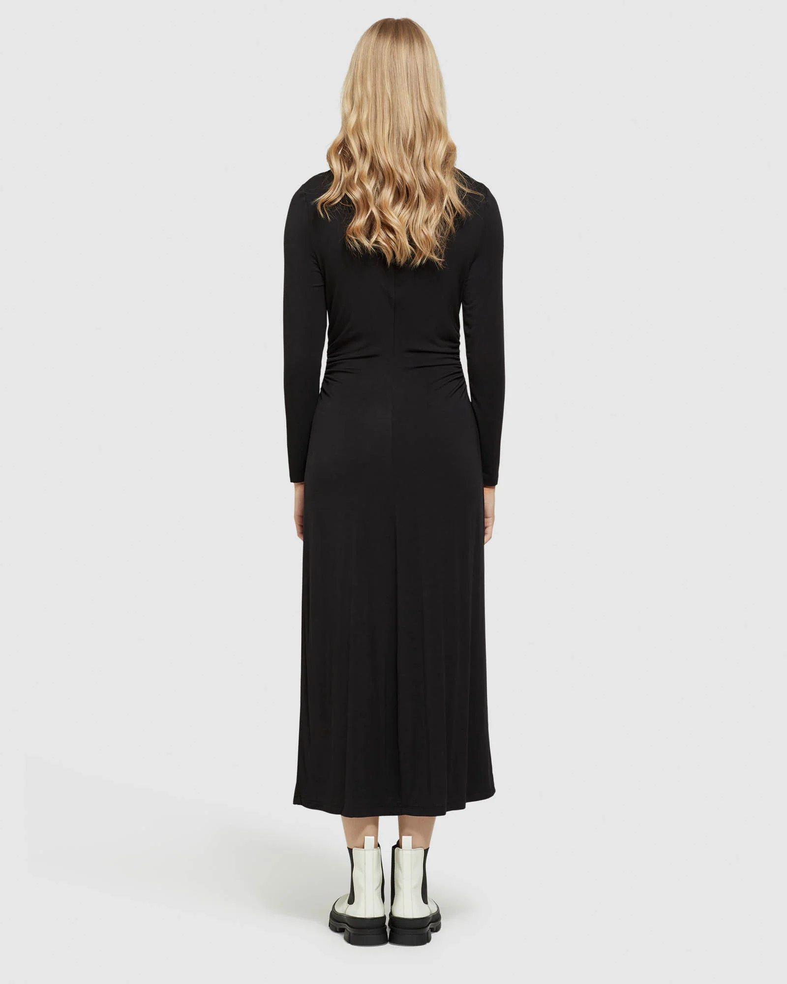 Candy Gathered Waist Jersey Dress - Image 3