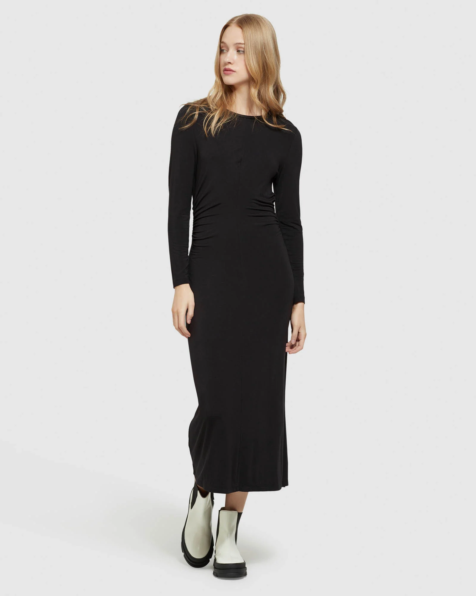 Candy Gathered Waist Jersey Dress - Image 5