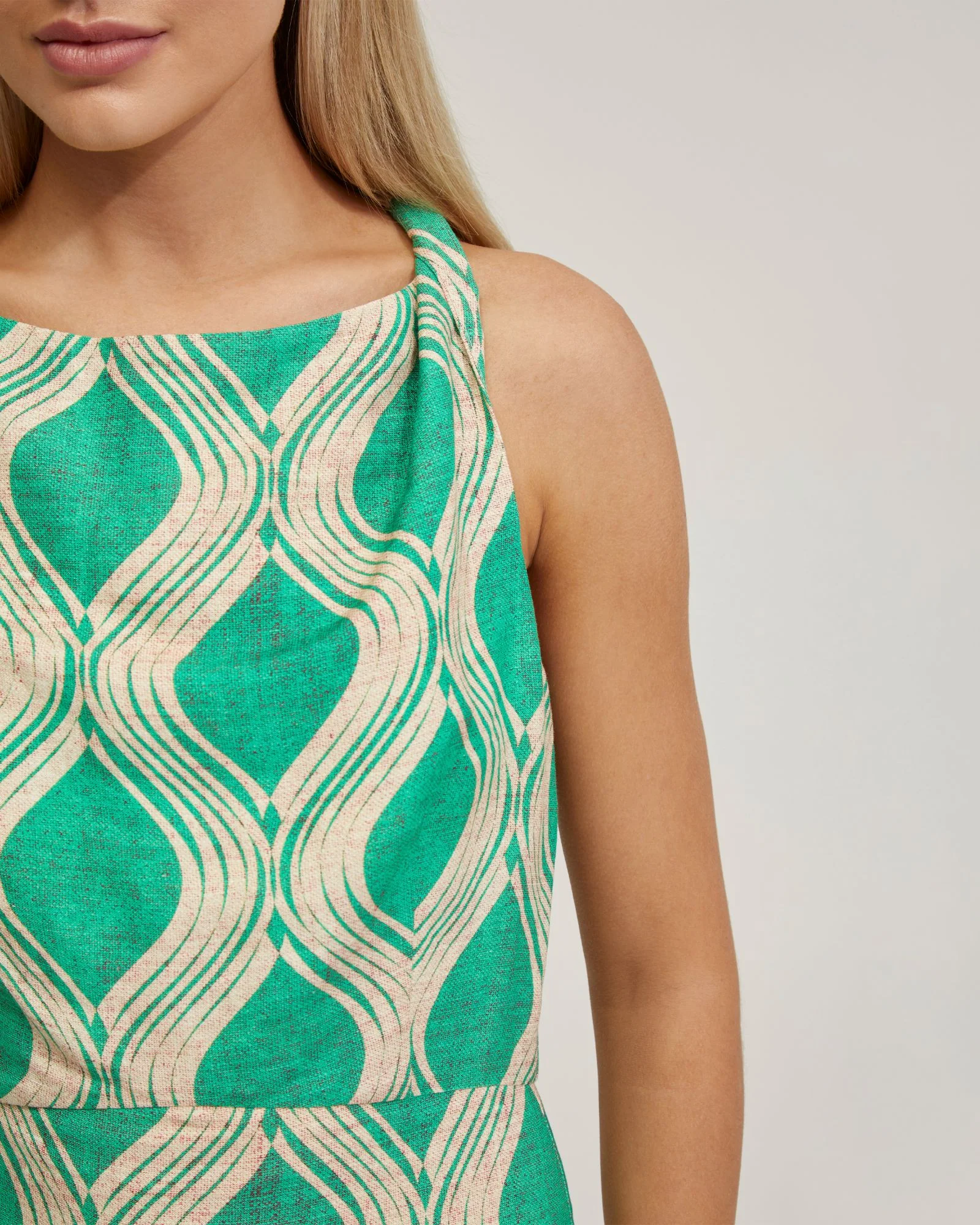 Carrie Linen Blend Printed Dress - Image 6