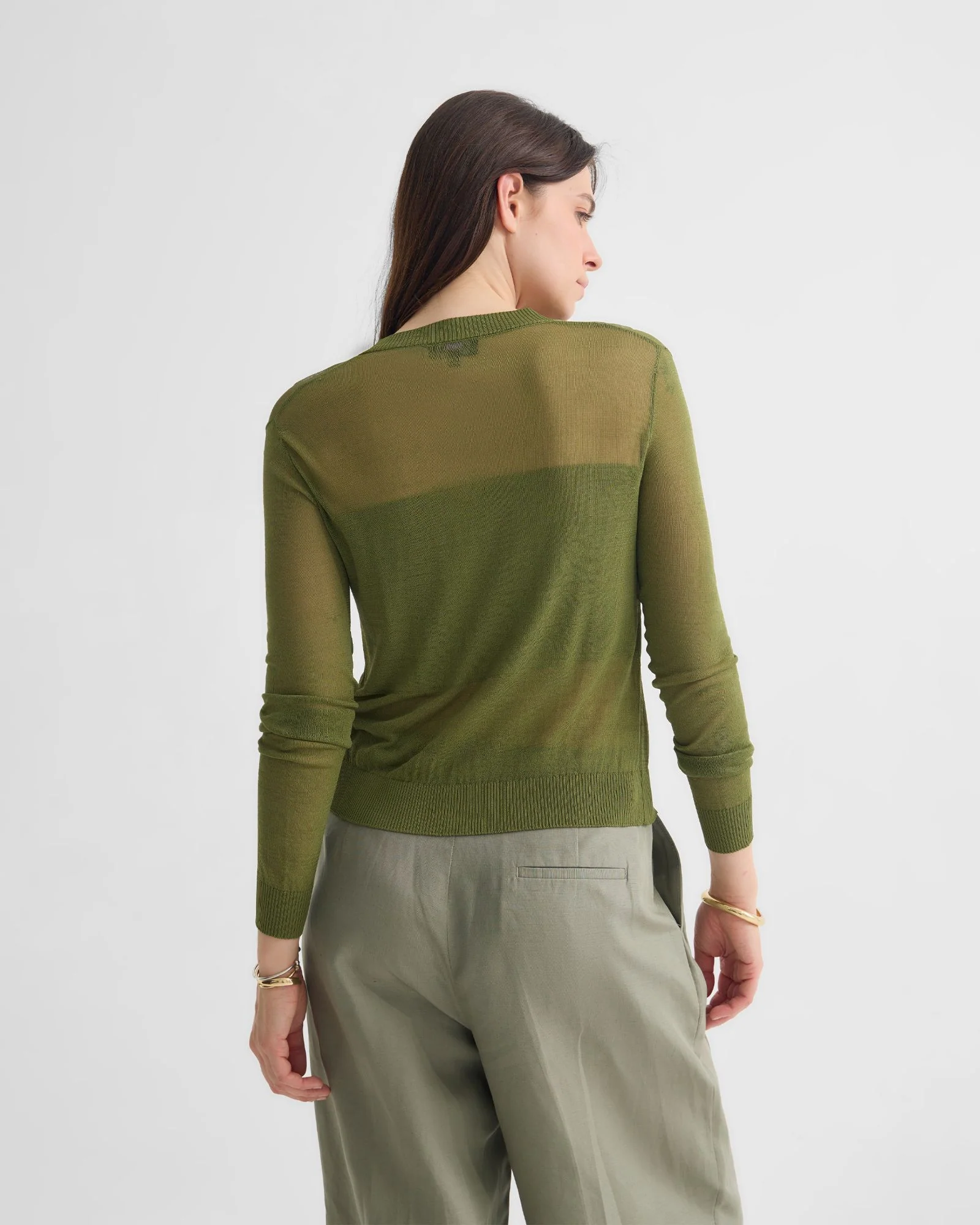 Celina Sheer Panel Cardigan - Image 4