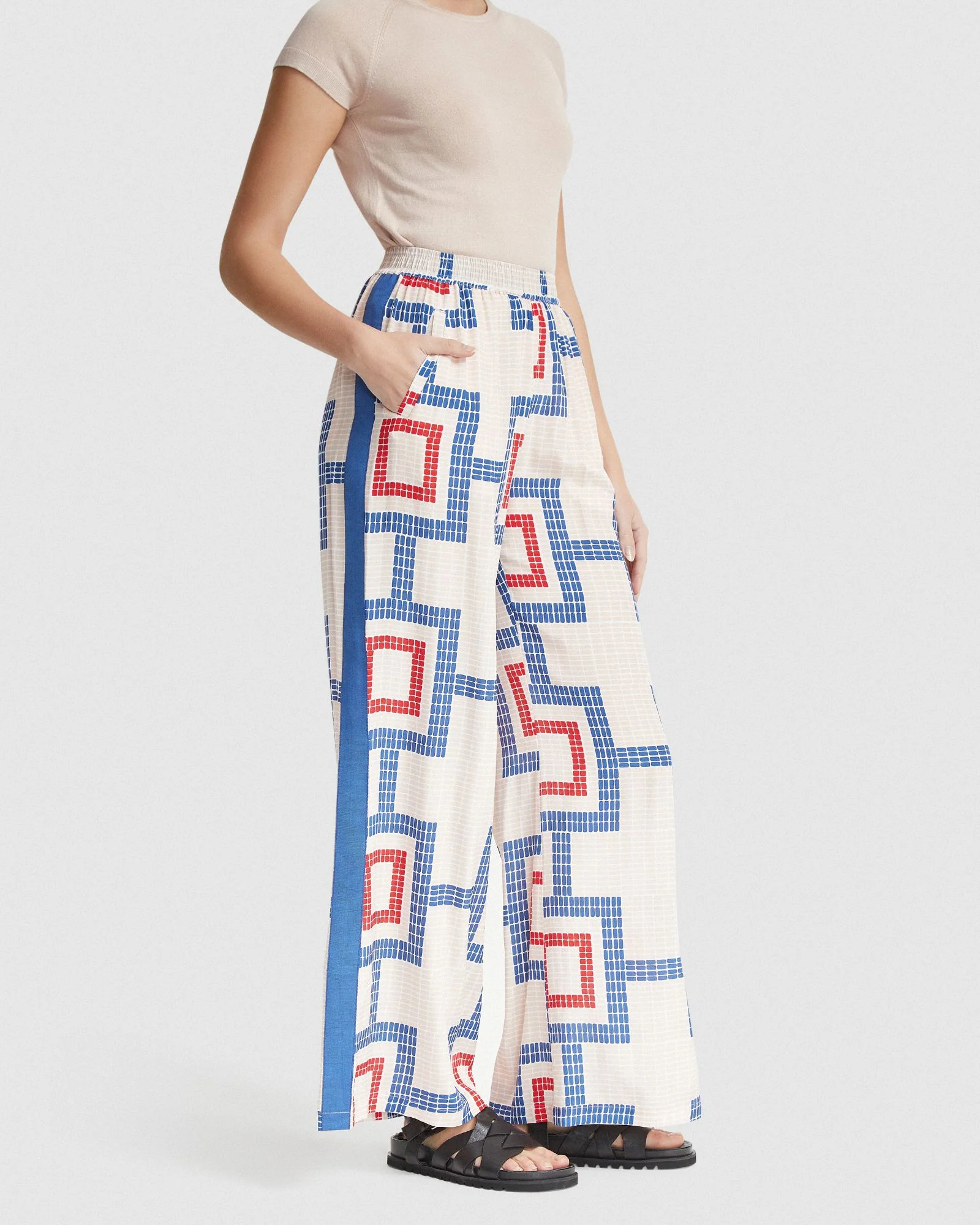 Chantel Wide Leg Pants Side Tape - Image 2