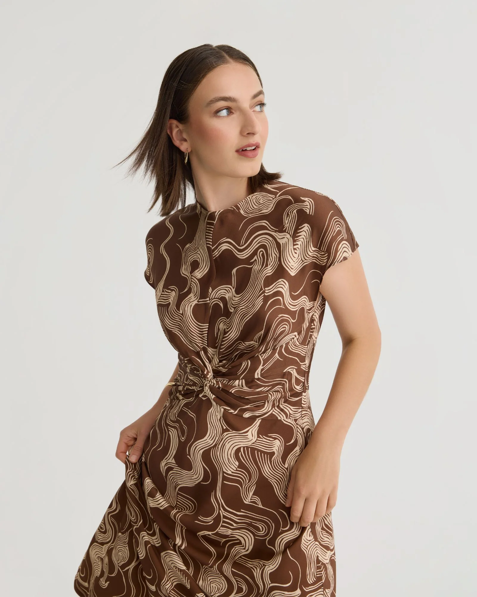 Charlotte Printed Twill Dress - Image 4