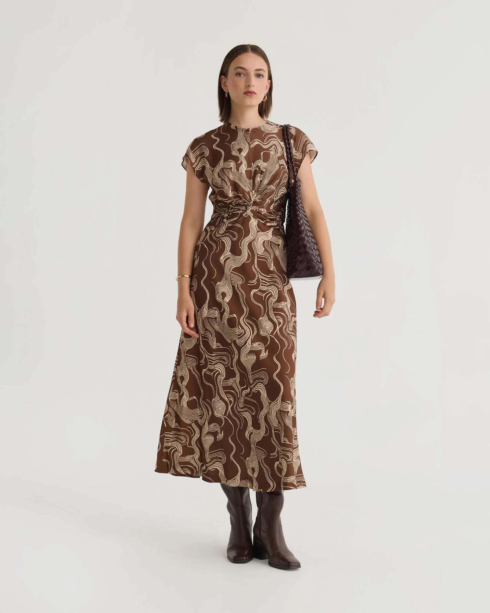 Charlotte Printed Twill Dress - Image 7