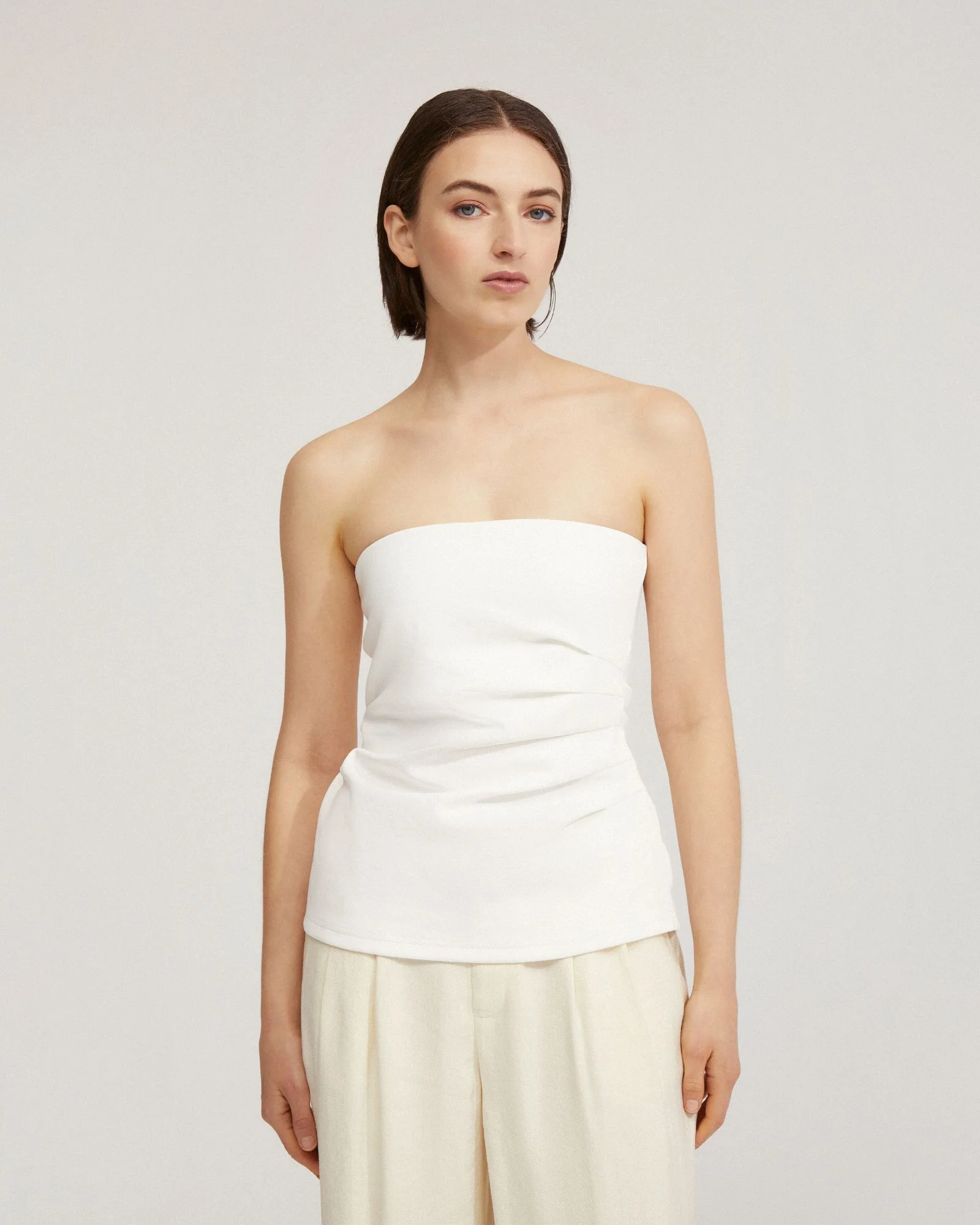 Clara Strapless Ponti Top - Image 11