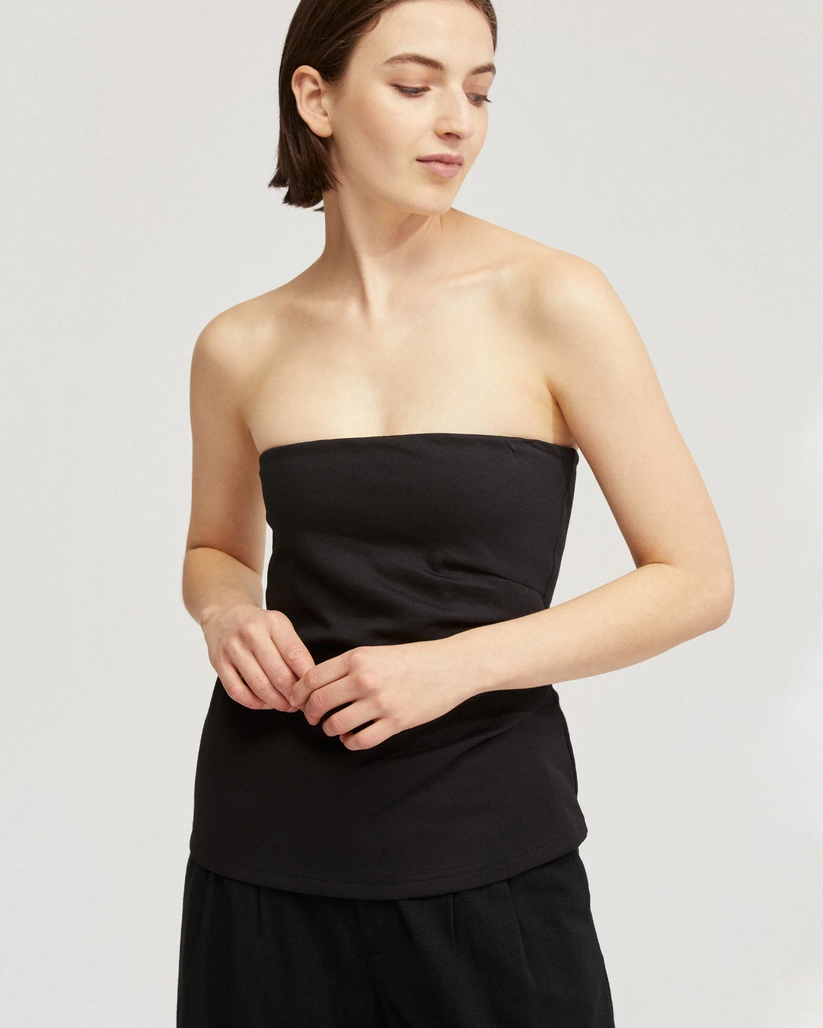 Clara Strapless Ponti Top - Image 4