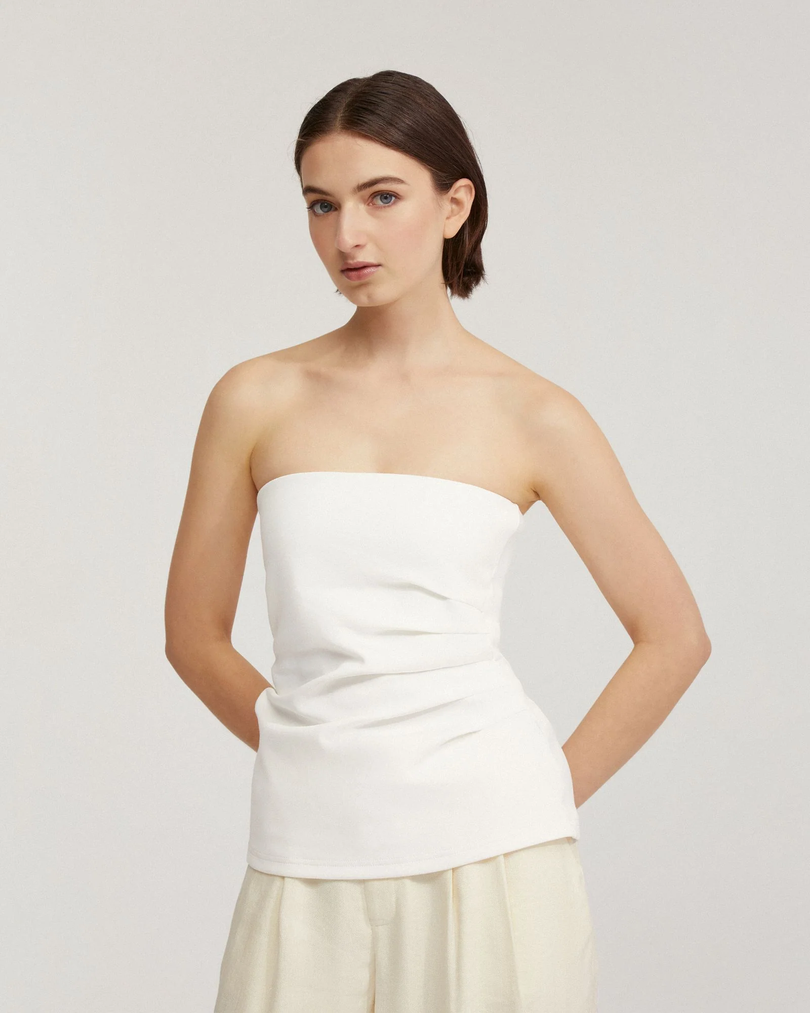 Clara Strapless Ponti Top - Image 8
