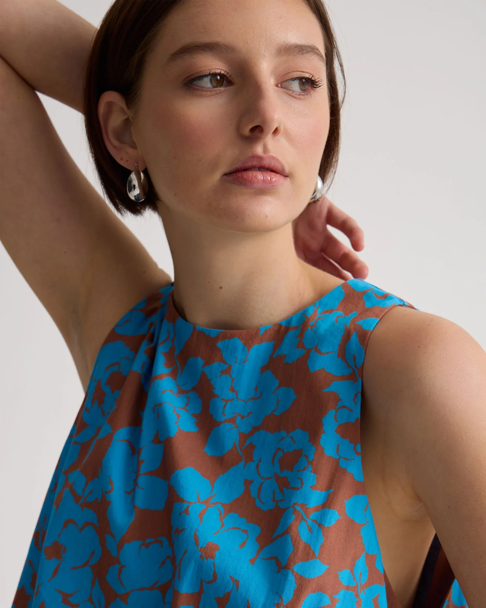 Clover Printed Cotton Shell Top - Image 7