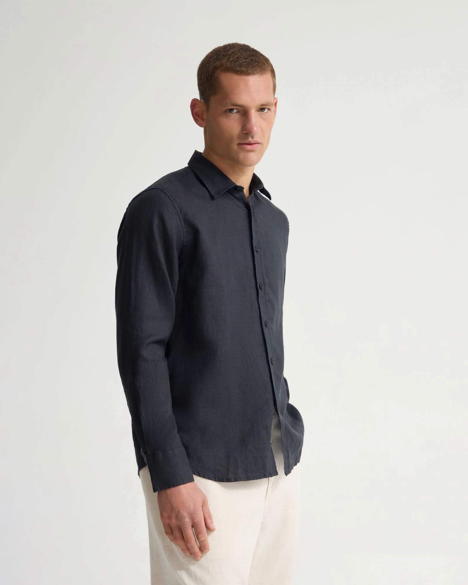 Cooper French Linen Long Sleeve Shirt - Image 15