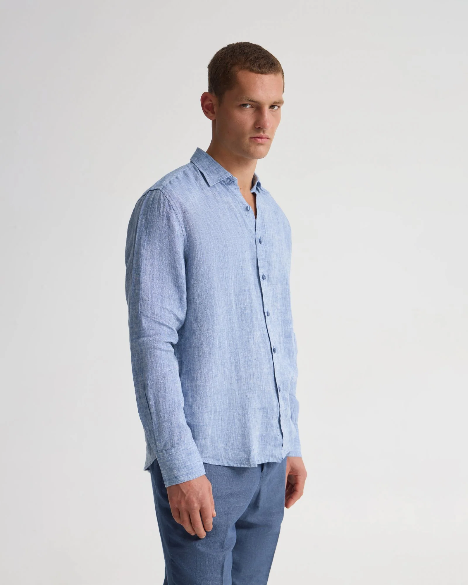 Cooper French Linen Long Sleeve Shirt - Image 2