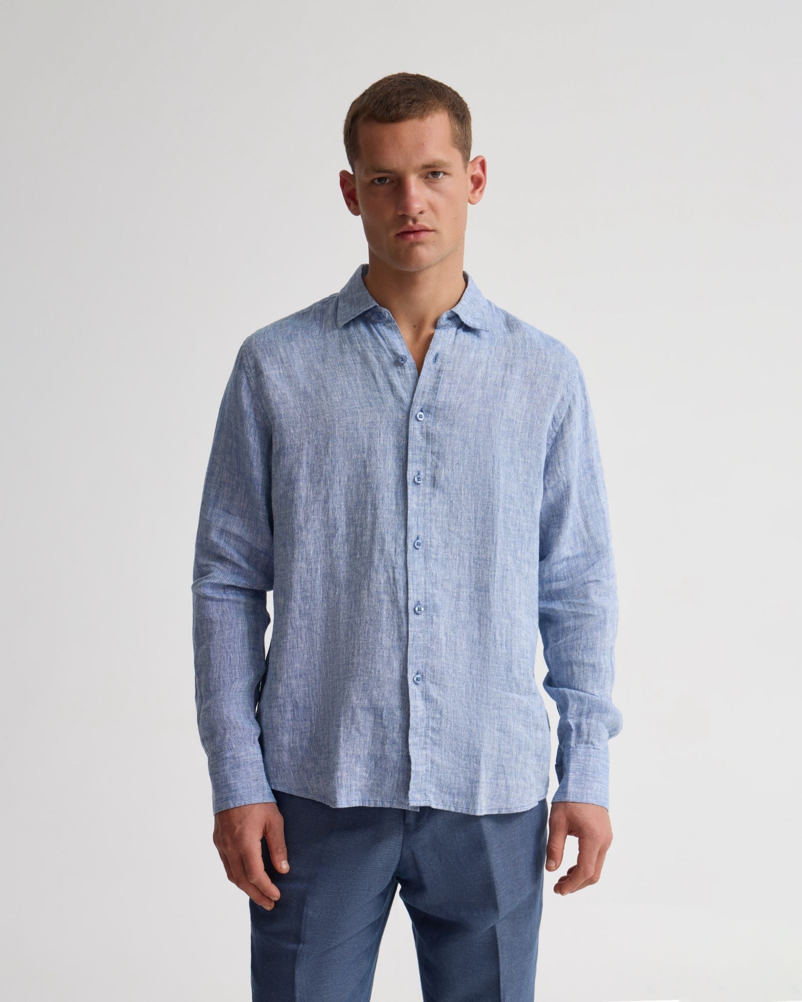Cooper French Linen Long Sleeve Shirt - Image 5