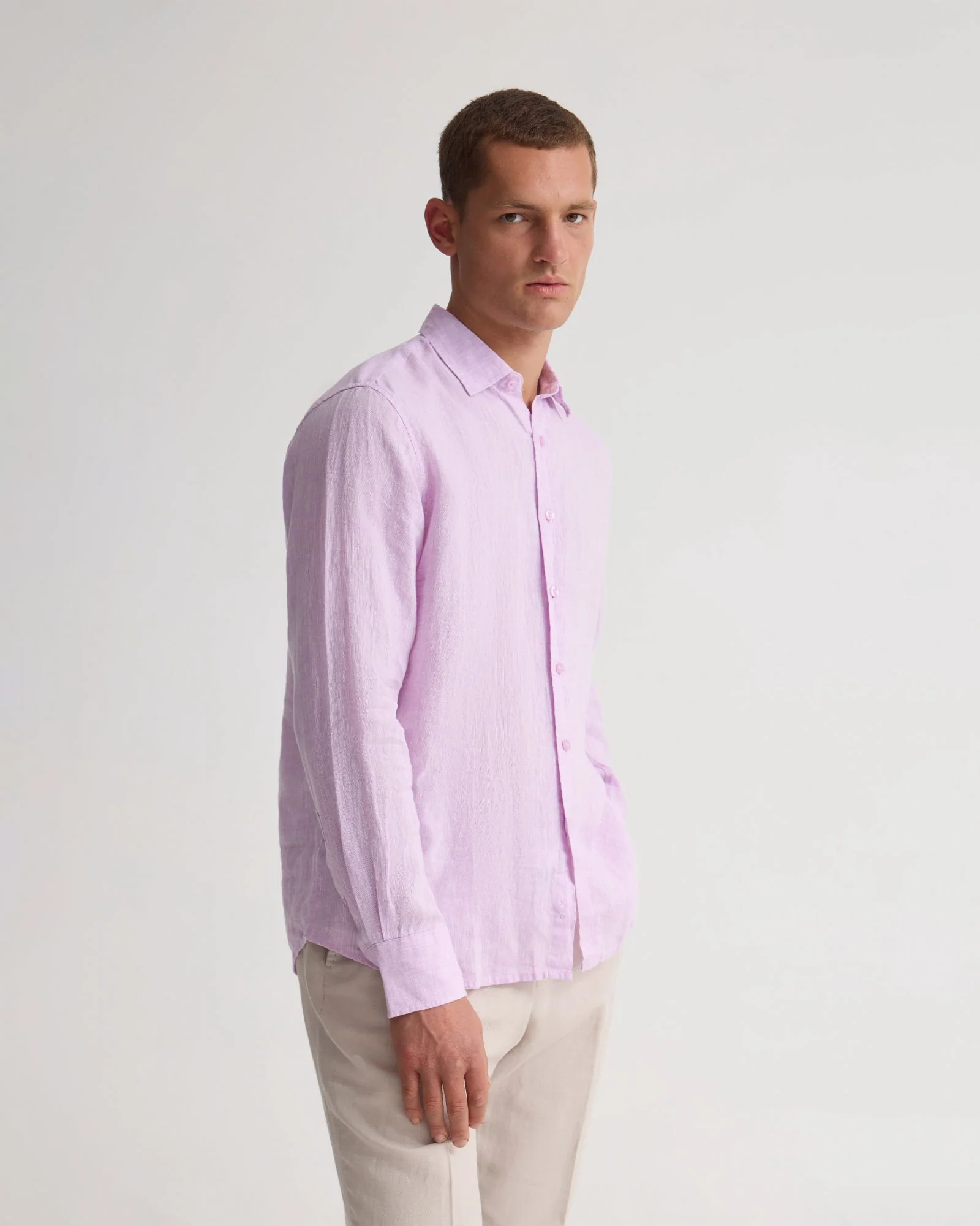 Cooper French Linen Long Sleeve Shirt - Image 9
