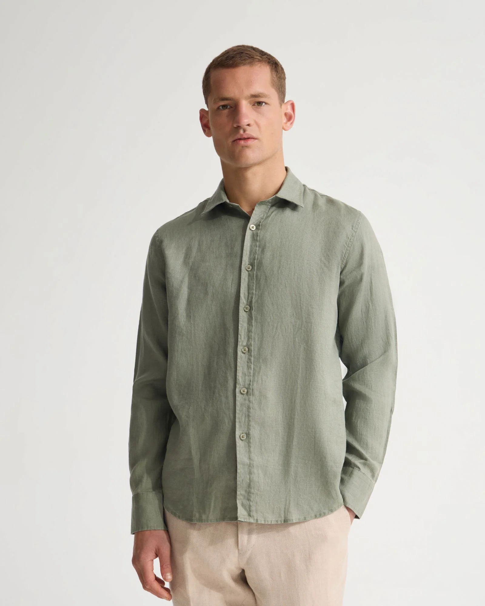 Cooper French Linen Long Sleeve Shirt - Image 17